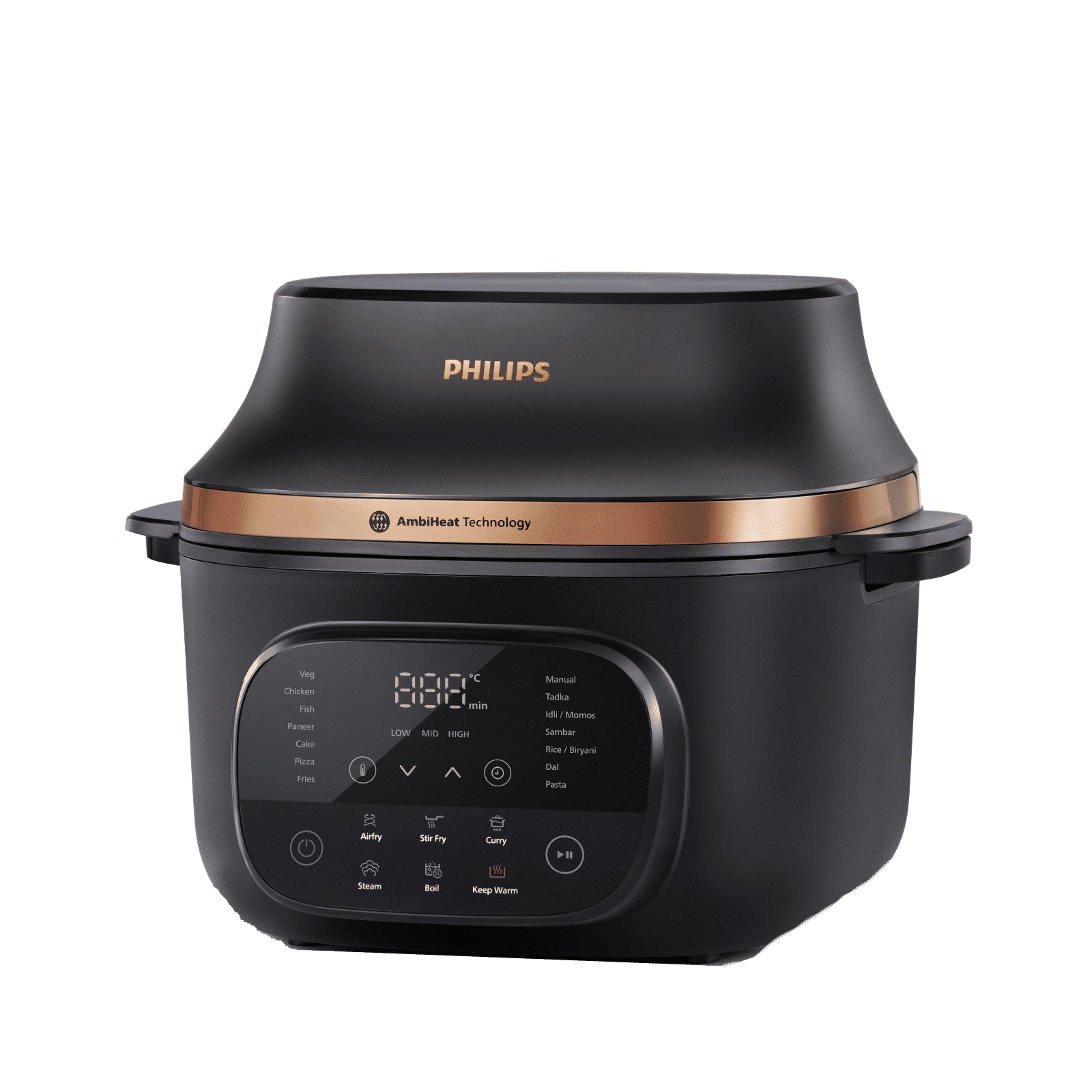 PHILIPS OneChef 4.2L 1980 Watt Digital Air Fryer with AmbiHeat Technology (Black)