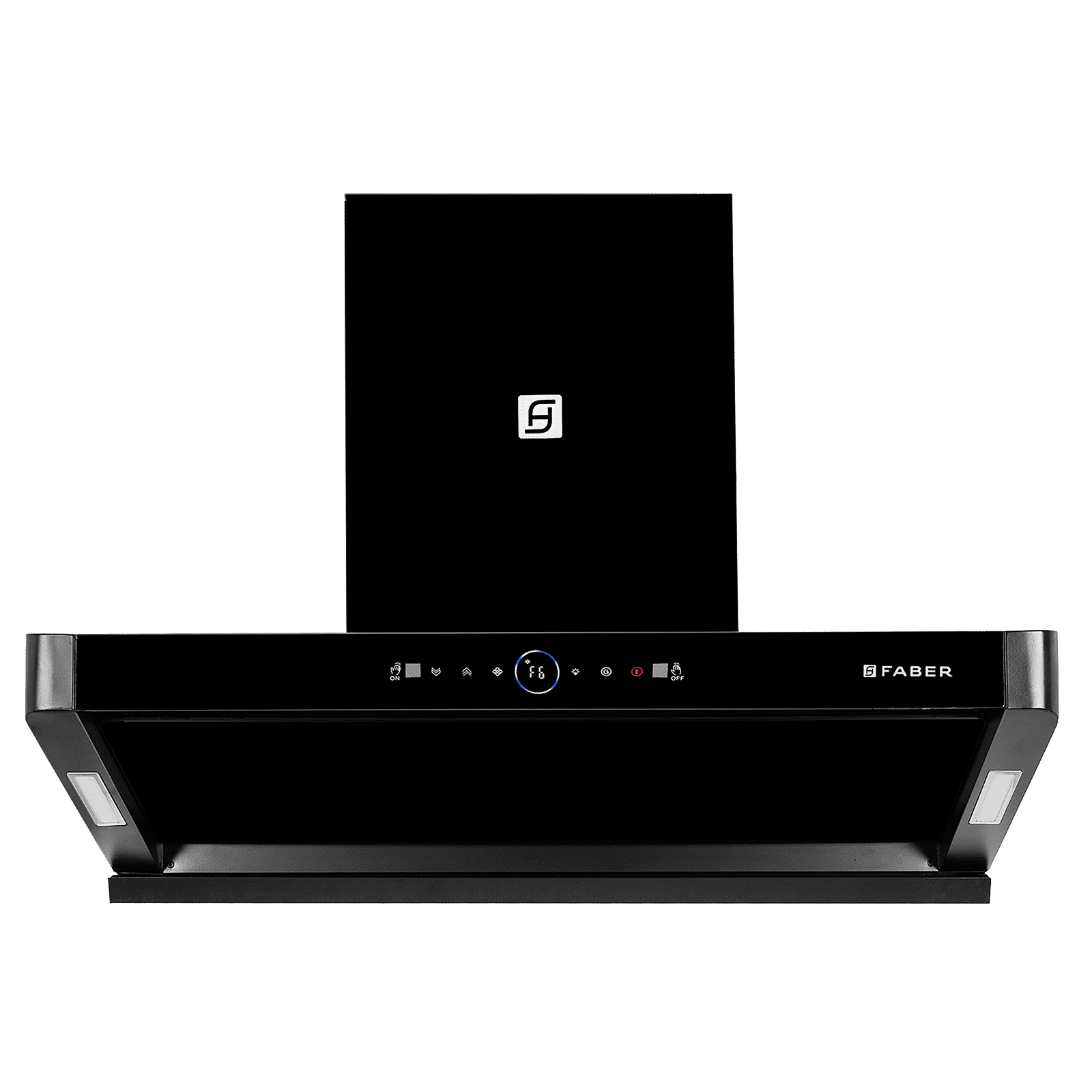 Faber HOOD APOLLO FL HC BLDC BK IN 90cm 1600m3/hr Ductless Auto Clean Wall Mounted Chimney with Touch and Gesture Control (Black)