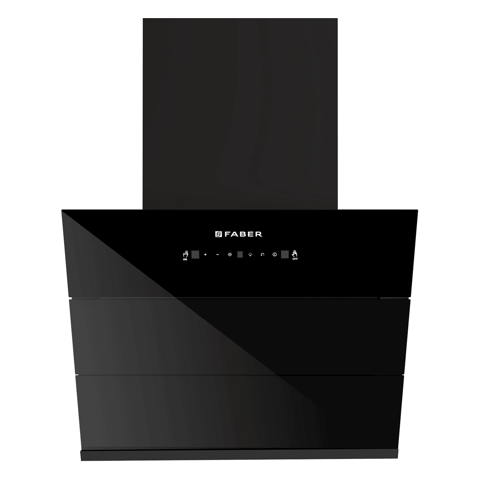 Faber HOOD GLORY BLDC FL SC HC BK IN 60 - V 60cm 1500m3/hr Ductless Auto Clean Wall Mounted Chimney with Touch and Gesture Control (Black)