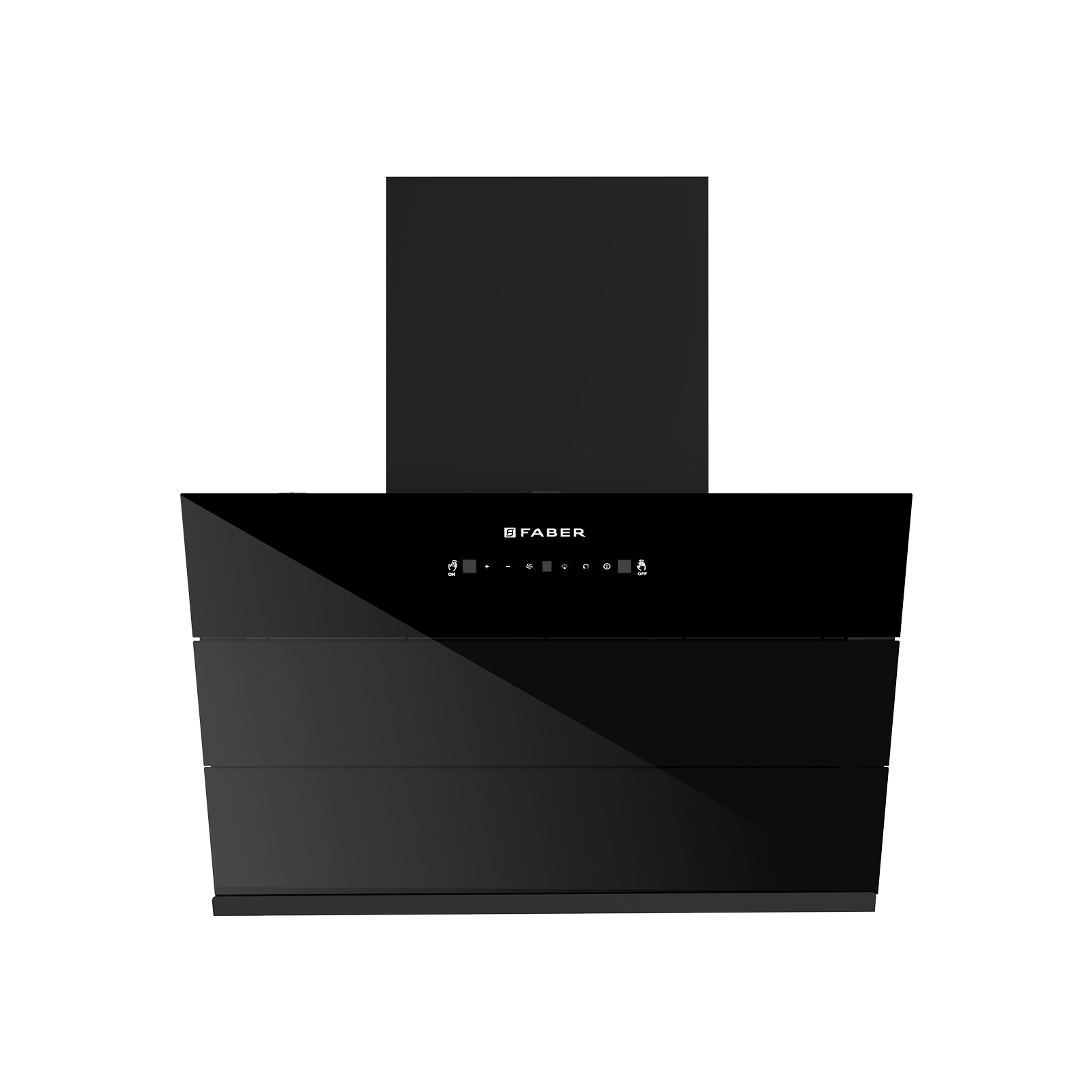 Faber HOOD GLORY BLDC FL SC HC BK IN 75 - V 75cm 1500m3/hr Ductless Auto Clean Wall Mounted Chimney with Touch and Gesture Control (Black)
