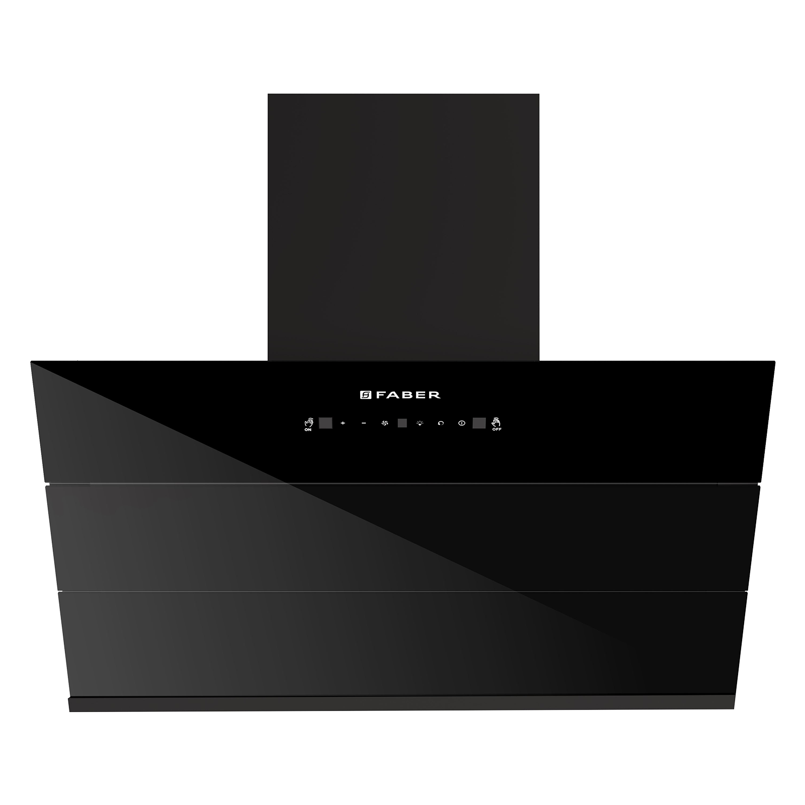 Faber HOOD GLORY BLDC FL SC HC BK IN 90 - V 90cm 1500m3/hr Ductless Auto Clean Wall Mounted Chimney with Touch and Gesture Control (Black)