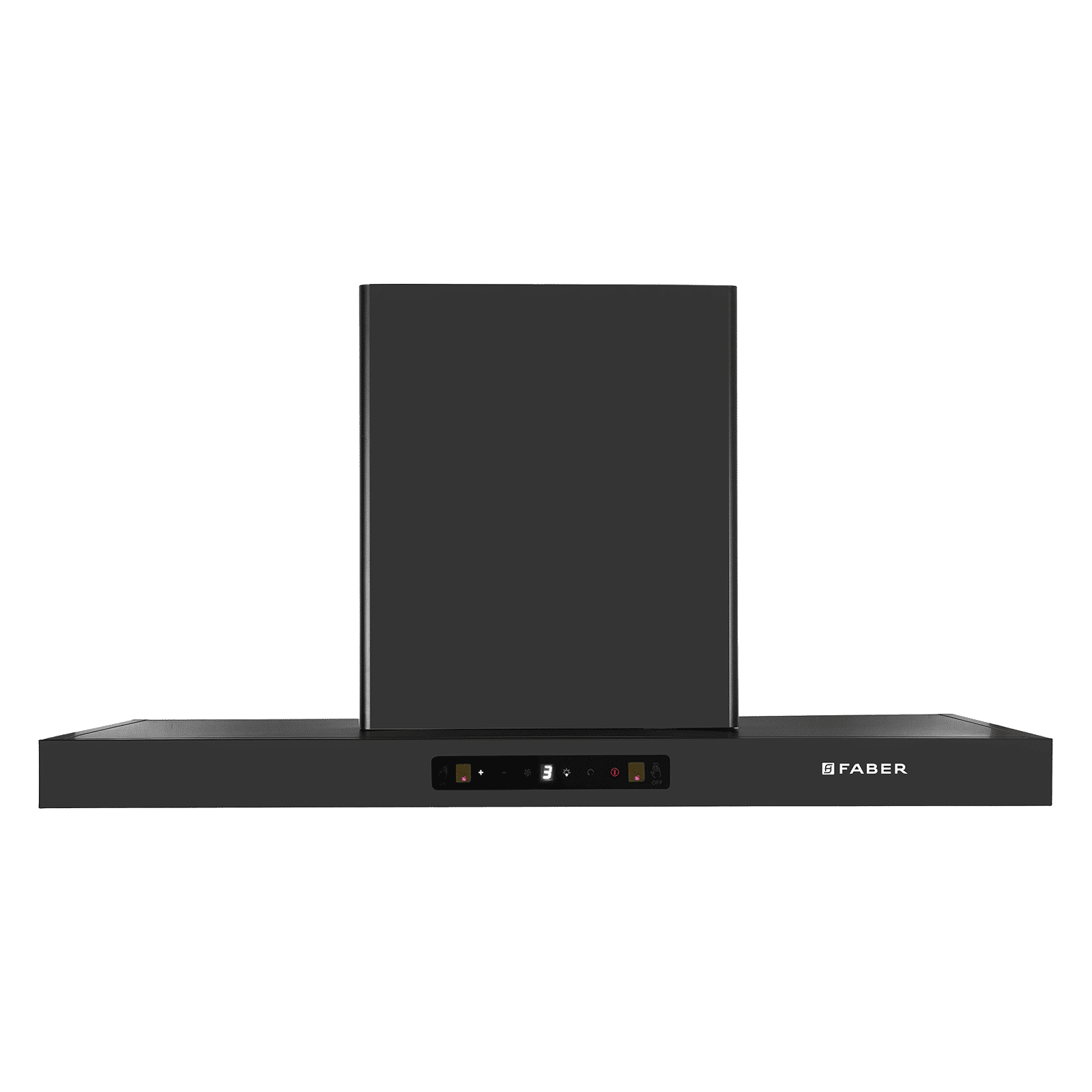 Faber HOOD MAJESTIC BLDC TC FL SC HC BK IN 90 - T 90cm 1500m3/hr Ducted Auto Clean Wall Mounted Chimney with Touch and Gesture Controls (Black)