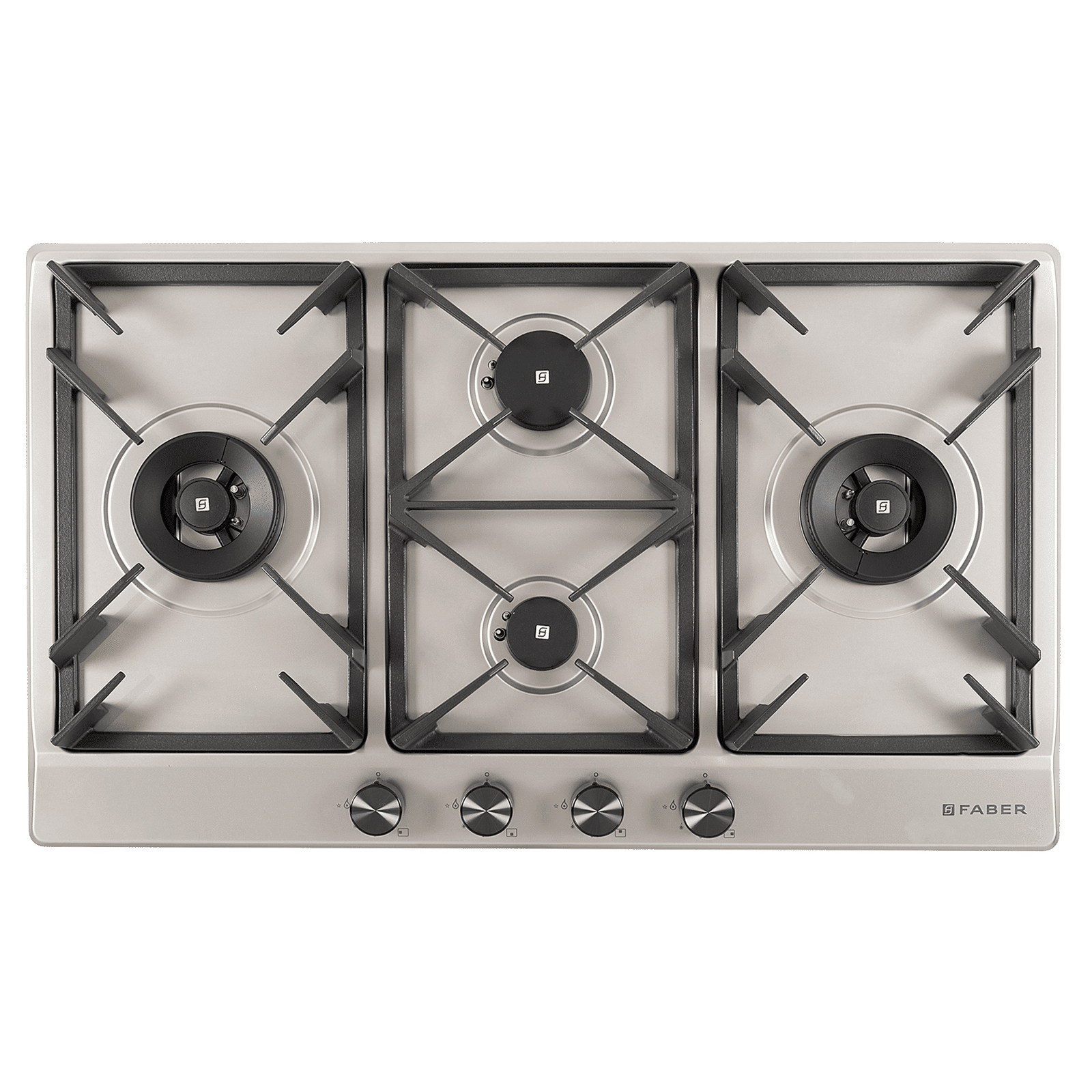 Faber INSPIRIA 904 BR AI FFD SS PNG 4 Burner Automatic Hob (Flame Failure Device, Silver)