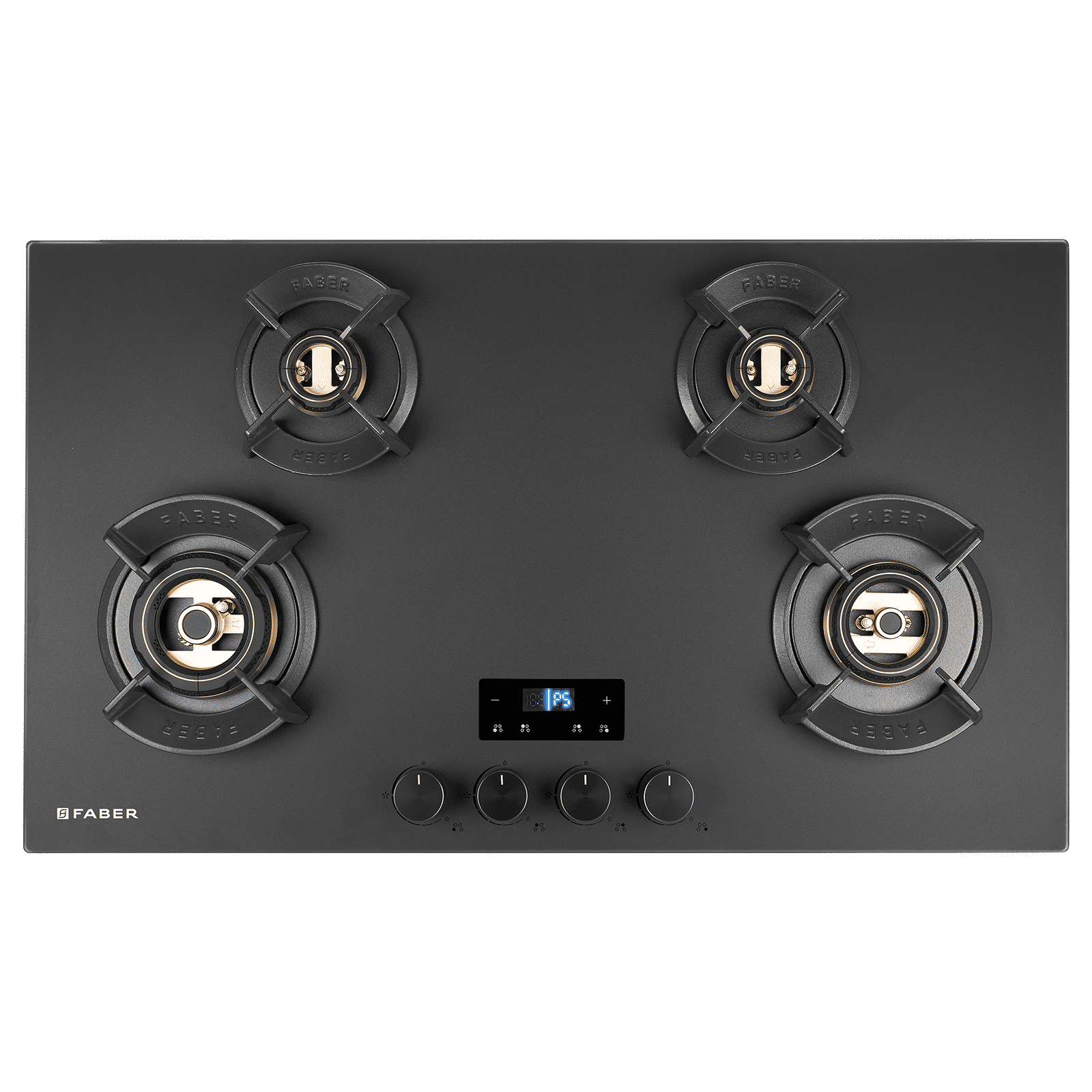 Faber Innova 904 BR AI FFD Tempered Glass Top 4 Burner Automatic Hob (Omni Flame Technology, Black Matt)
