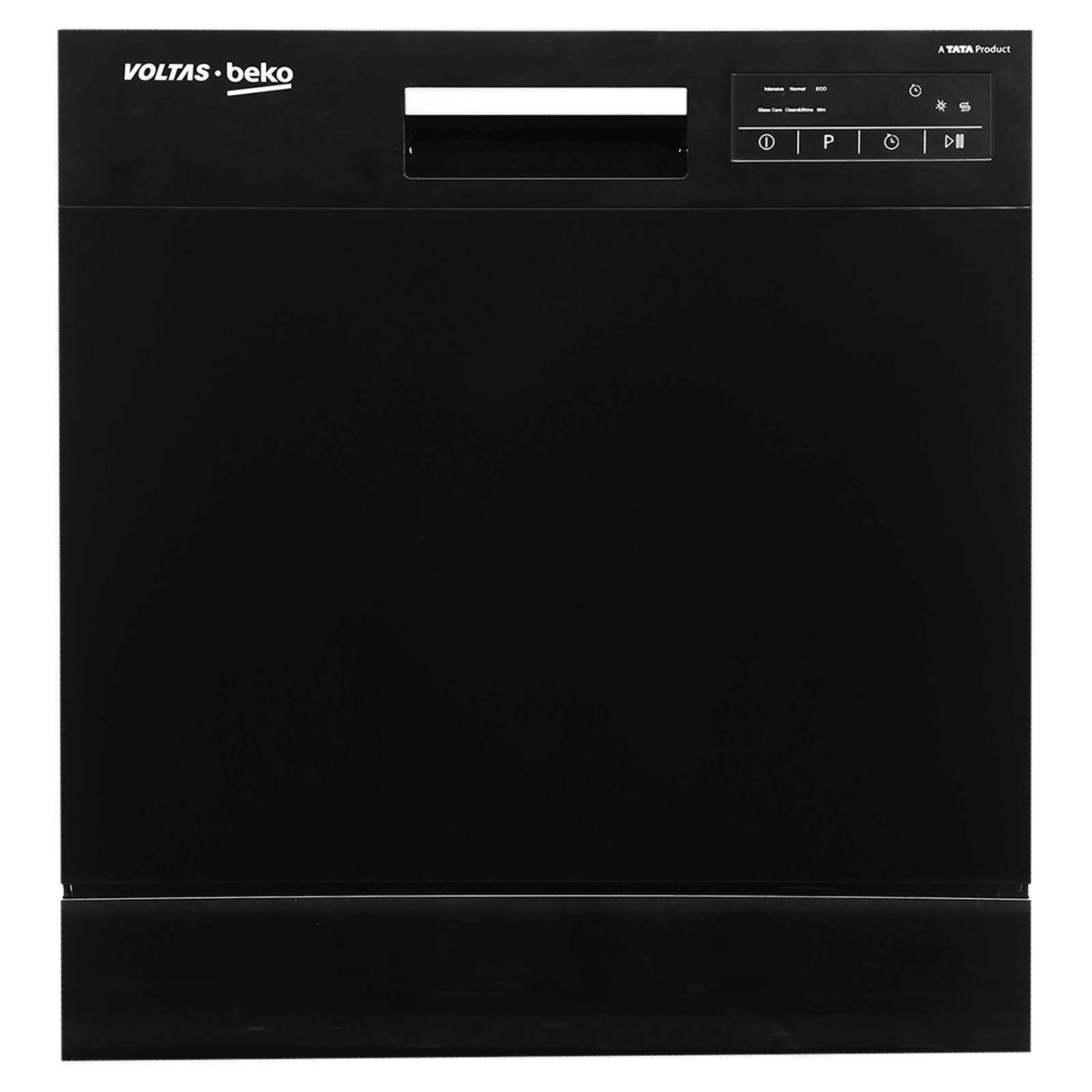 VOLTAS beko 8 Place Settings Free Standing Dishwasher with 2 Spray Levels (No Pre-rinse Required, Black)