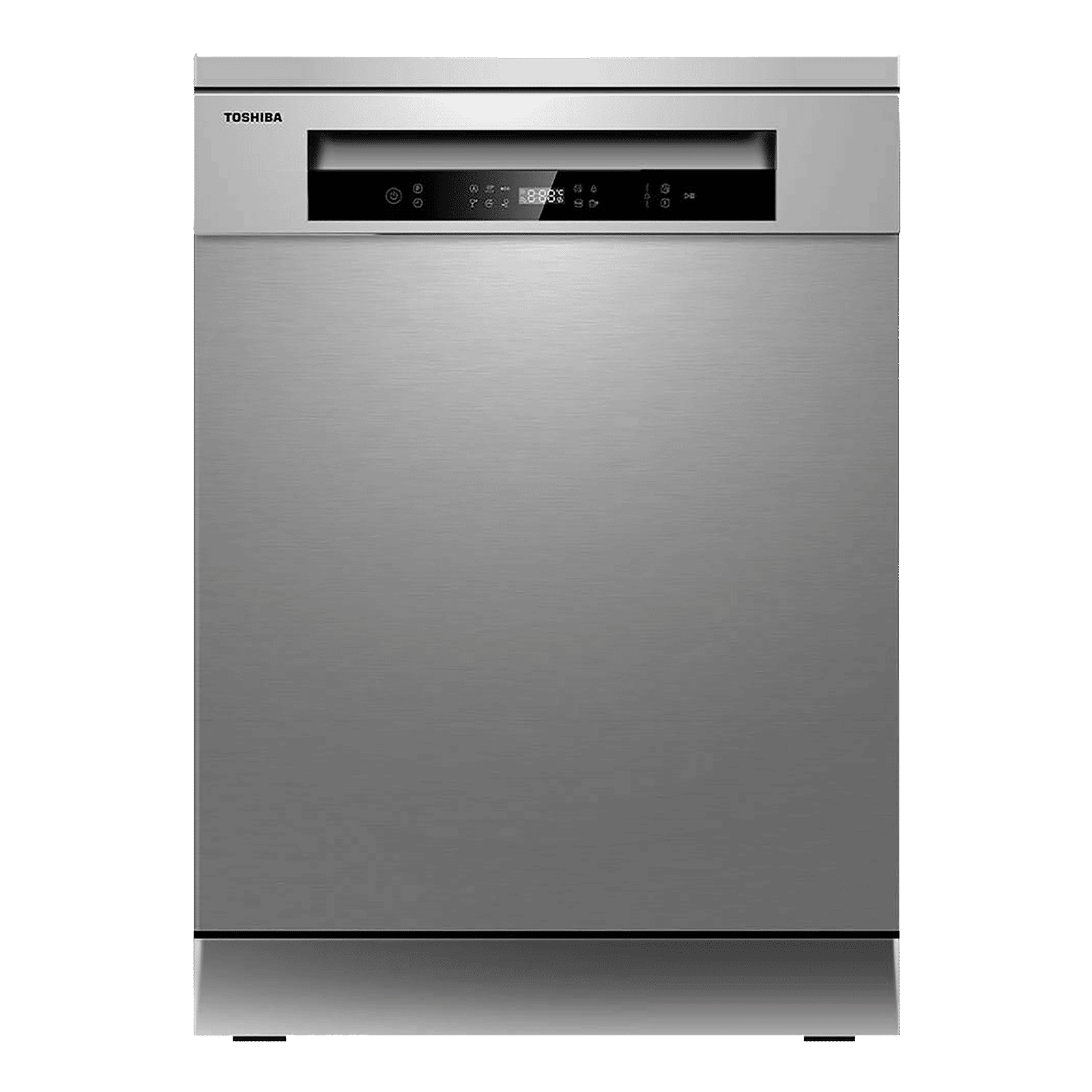 TOSHIBA 14 Place Settings Free Standing Dishwasher with Anti Bacterial Technology (Silver)