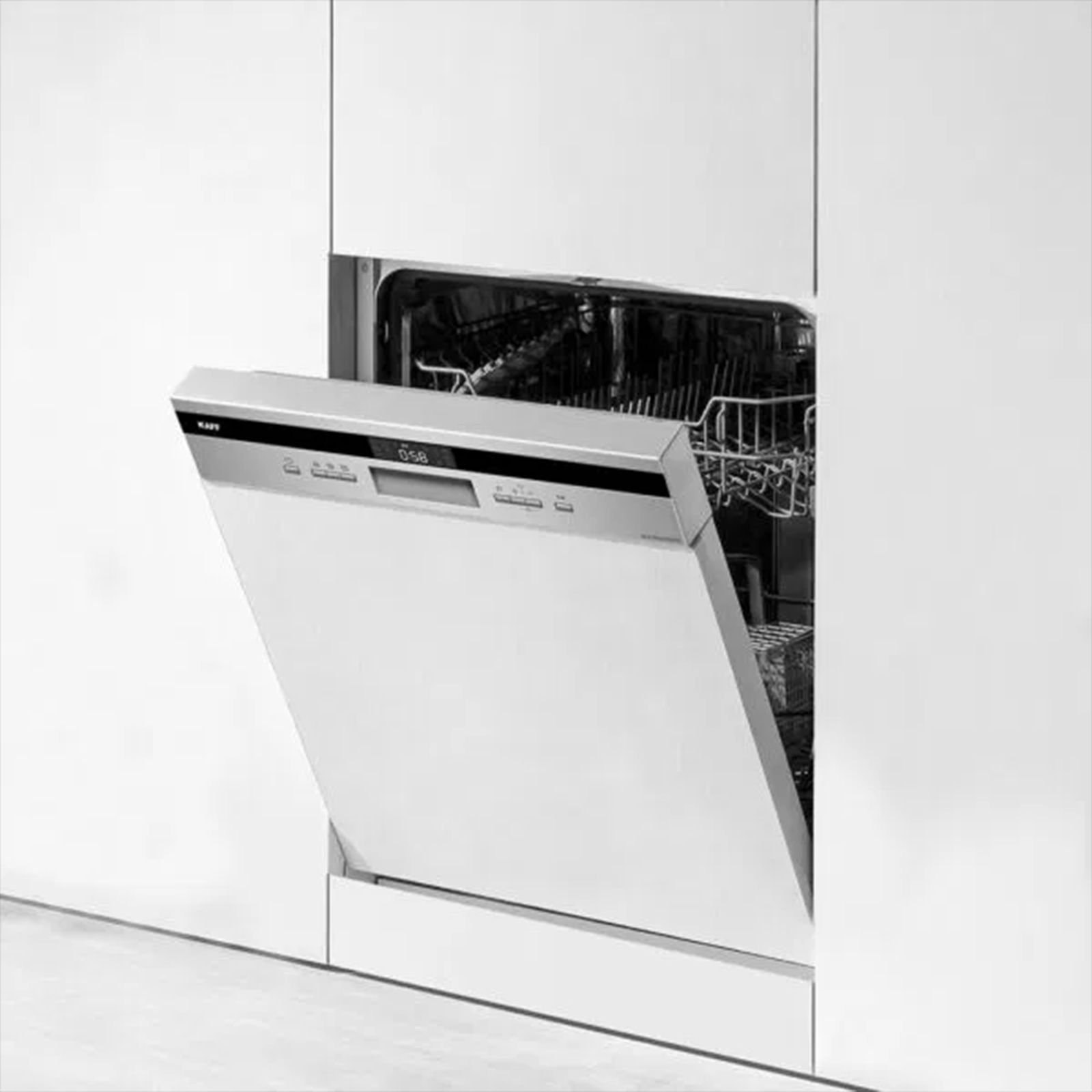KAFF KDW BIN 60 Intra 14 Place Settings Built-in Dishwasher with Three Stage Filtration (No Pre-rinse Required, Stainless Steel)