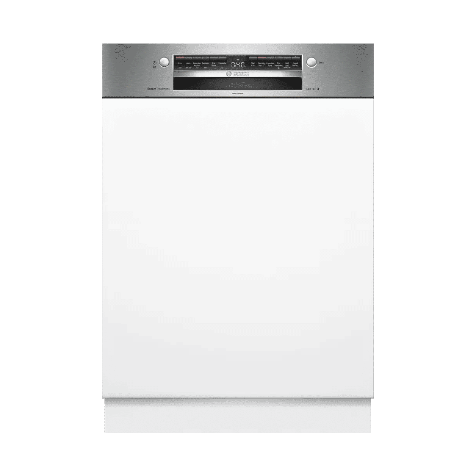 BOSCH Series 4 14 Place Settings Built-in Smart Dishwasher With EcoSilence Drive (No Pre-rinse Required, White)
