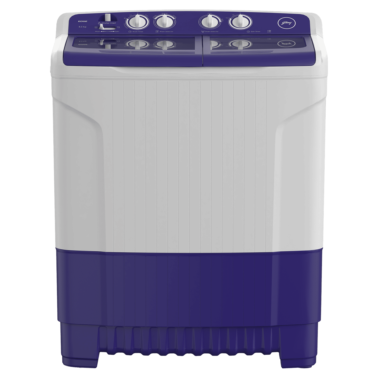 Godrej 7.5 kg 5 Star Semi Automatic Washing Machine with Tri Roto Scrub Pulsator (WS EDGE 7.5 ROBL T, Royal Blue)