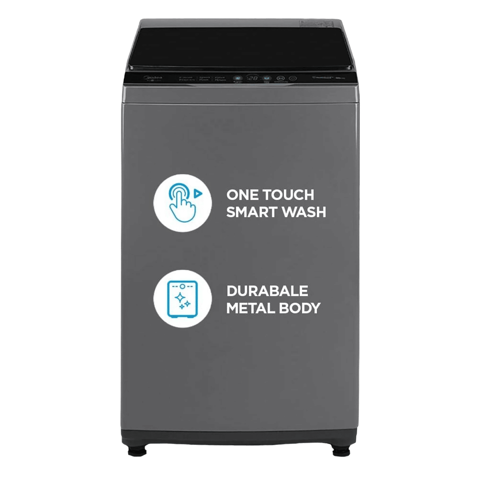 Midea 7 kg 5 Star Fully Automatic Top Load Washing Machine (MA100W70/G-IN, Lint Filter, Grey)