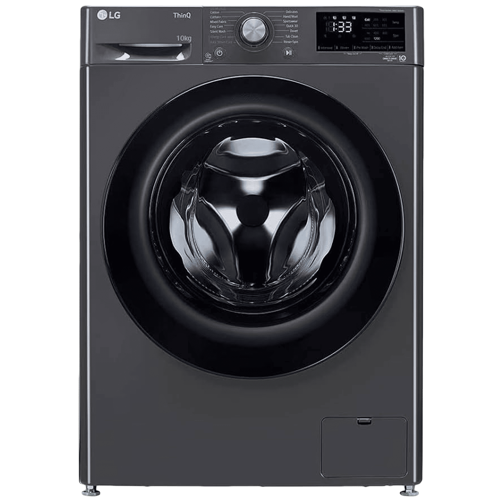 LG 10 kg 5 Star Fully Automatic Front Load Washing Machine (FHP1410Z5M.AMBQEIL, AI Direct Drive, Middle Black)