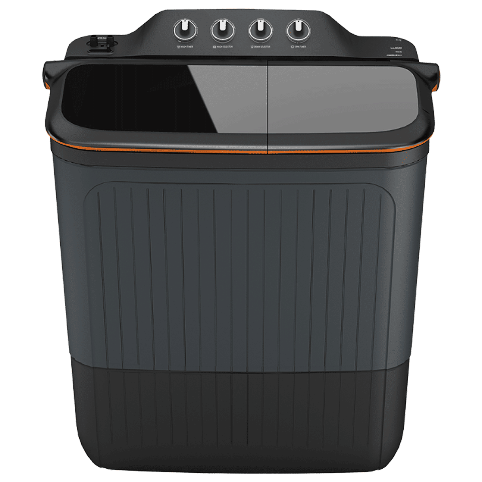 LLOYD 7.5 kg 5 Star Semi Automatic Washing Machine with 3 Wash Programs (GLWMS75CVGEL, Grey)