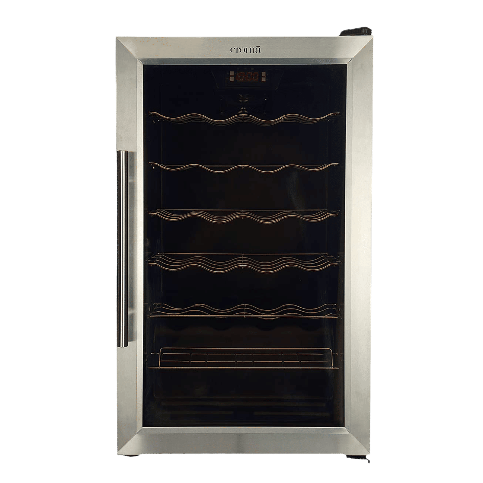 Croma 66 Litres 22 Bottles Wine Cooler (Mechanical Temperature Control,  Black)