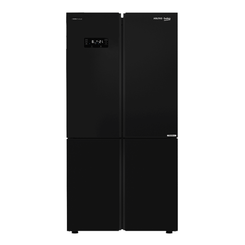 VOLTAS beko 626 Litres Frost Free Side by Side Refrigerator with Neo Frost Dual Cooling (RSB64GF, Glass Black)