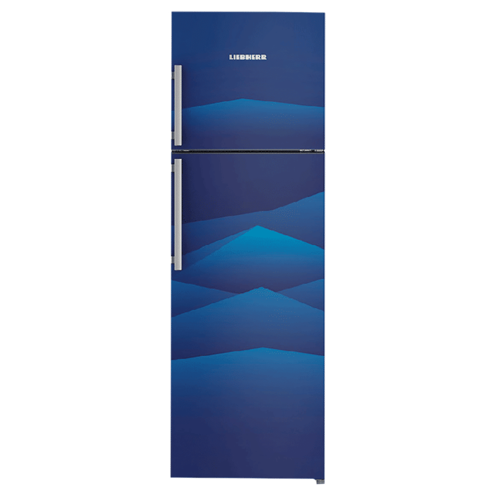 LIEBHERR 346 Litres 3 Star Frost Free Double Door Refrigerator with Forced Air Cooling (TCB 3540, Blue Landscape)