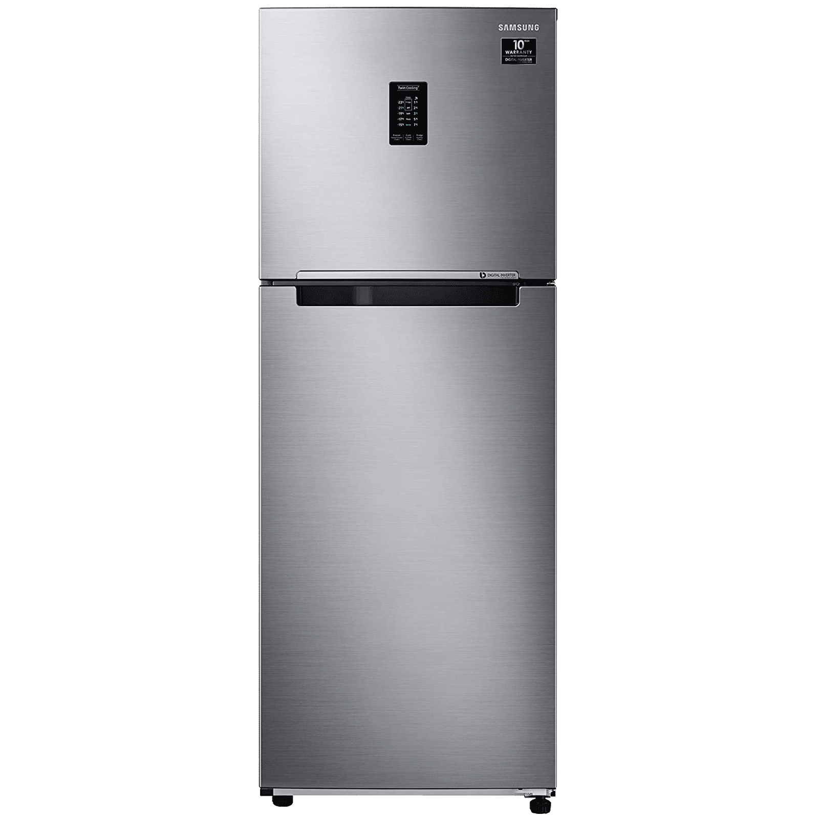 SAMSUNG 336 Litres 3 Star Frost Free Double Door Convertible Refrigerator with Curd Maestro (RT37T4632SL/HL, Elegant Inox)