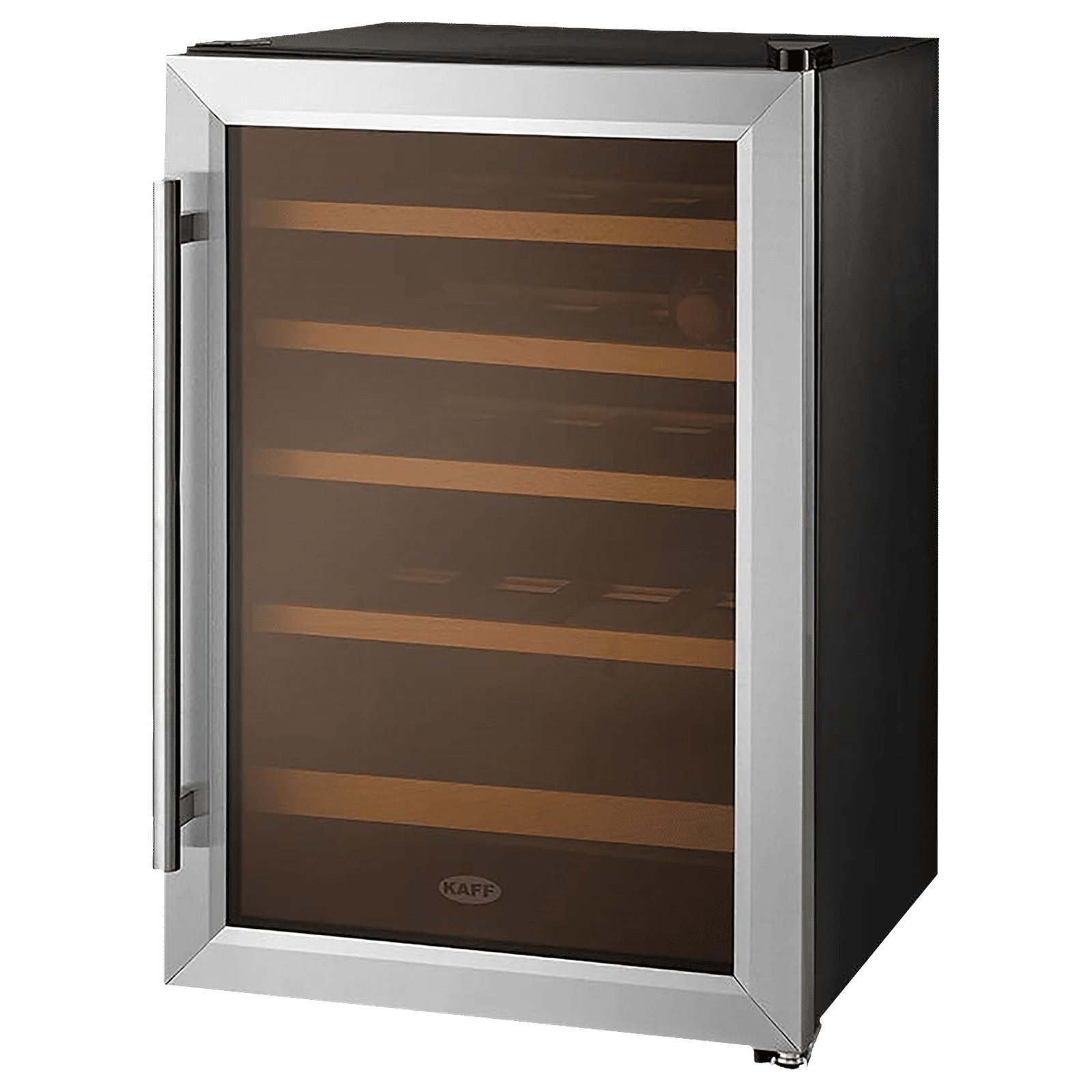 KAFF 50 Litres 16 Bottles Wine Cooler (Inner Glass with UV-Protection, KWC 62, Black)