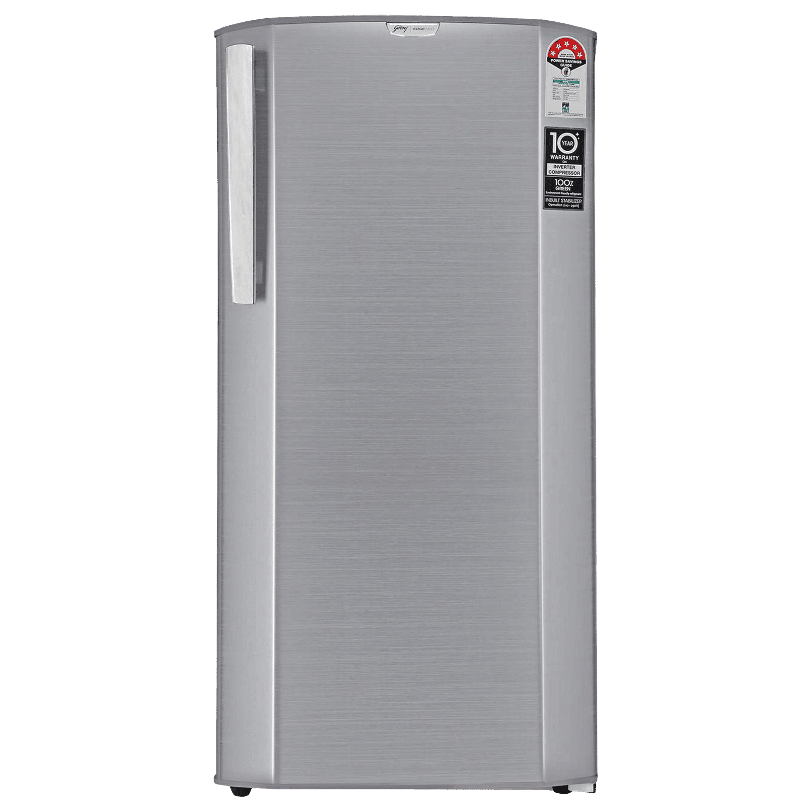 Godrej Edge Neo 180 Litres 5 Star Direct Cool Single Door Refrigerator with Turbo Cooling Technology (RD EDGE NEO 207E 53 THI, Jet Steel)