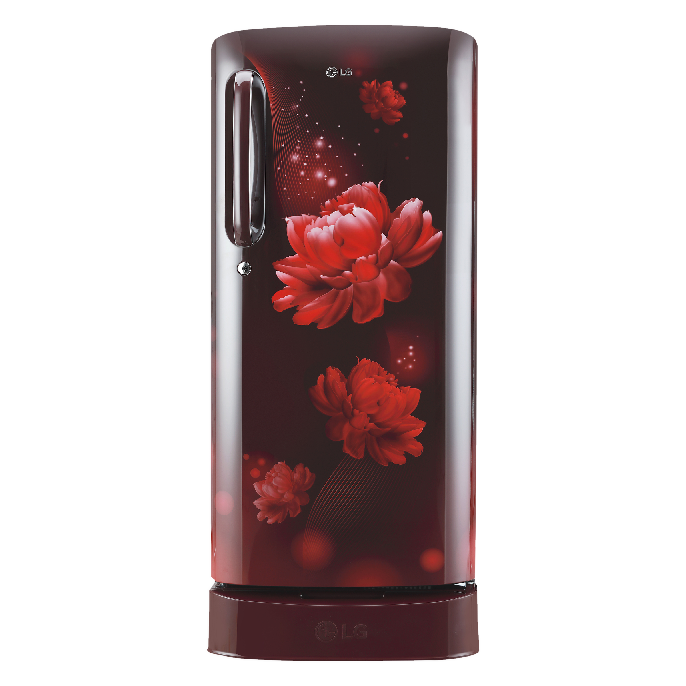 LG 185 Litres 3 Star Direct Cool Single Door Refrigerator with Stabilizer Free Operation (GL-D201ASCD.BSCZEB, Scarlet Charm)