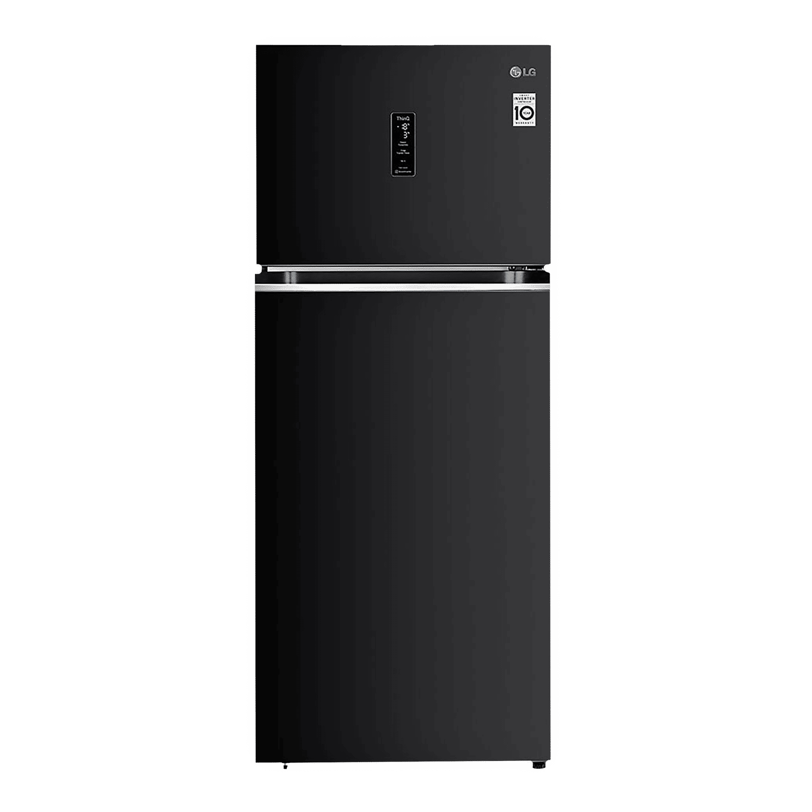 LG 398 Litres 3 Star Frost Free Double Door Smart Wi-Fi Enabled Convertible Refrigerator with Fresh O Zone (GL-T422VESX.DESZEB, Ebony Sheen)