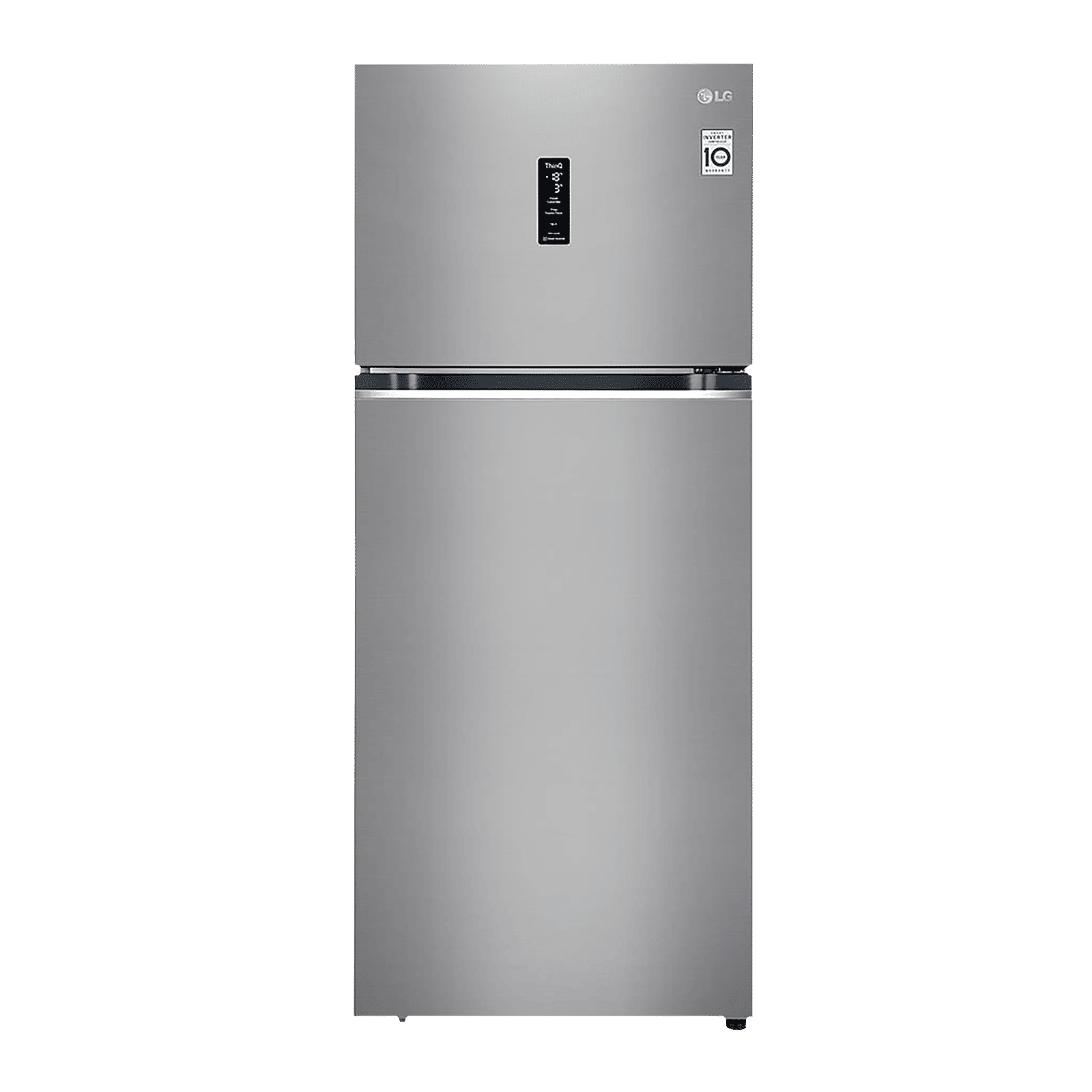 LG 398 Litres 3 Star Frost Free Double Door Smart Wi-Fi Enabled Refrigerator with Fresh O Zone (GL-T422VPZX.DPZZEB, Shiny Steel)