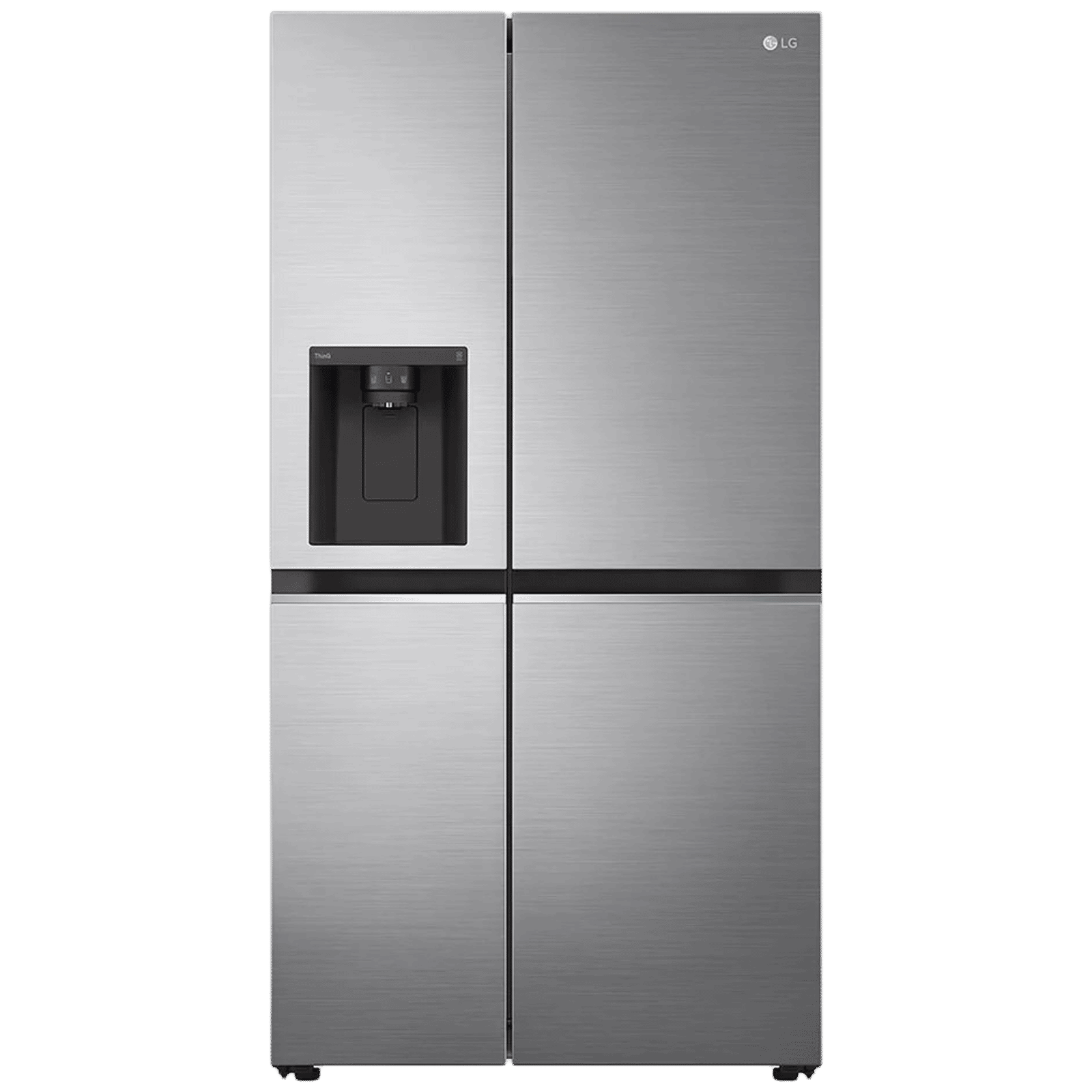 LG 635 Litres Frost Free Side by Side Door Smart Wi-Fi Enabled Refrigerator with Water & Ice Dispenser (GC-L257SL4L.APZQEB, Platinum Silver III)