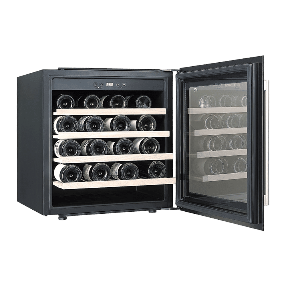 KAFF 92 Litres 36 Bottles Wine Cooler (Inner Glass with UV Protection,  WC92BI, Black)