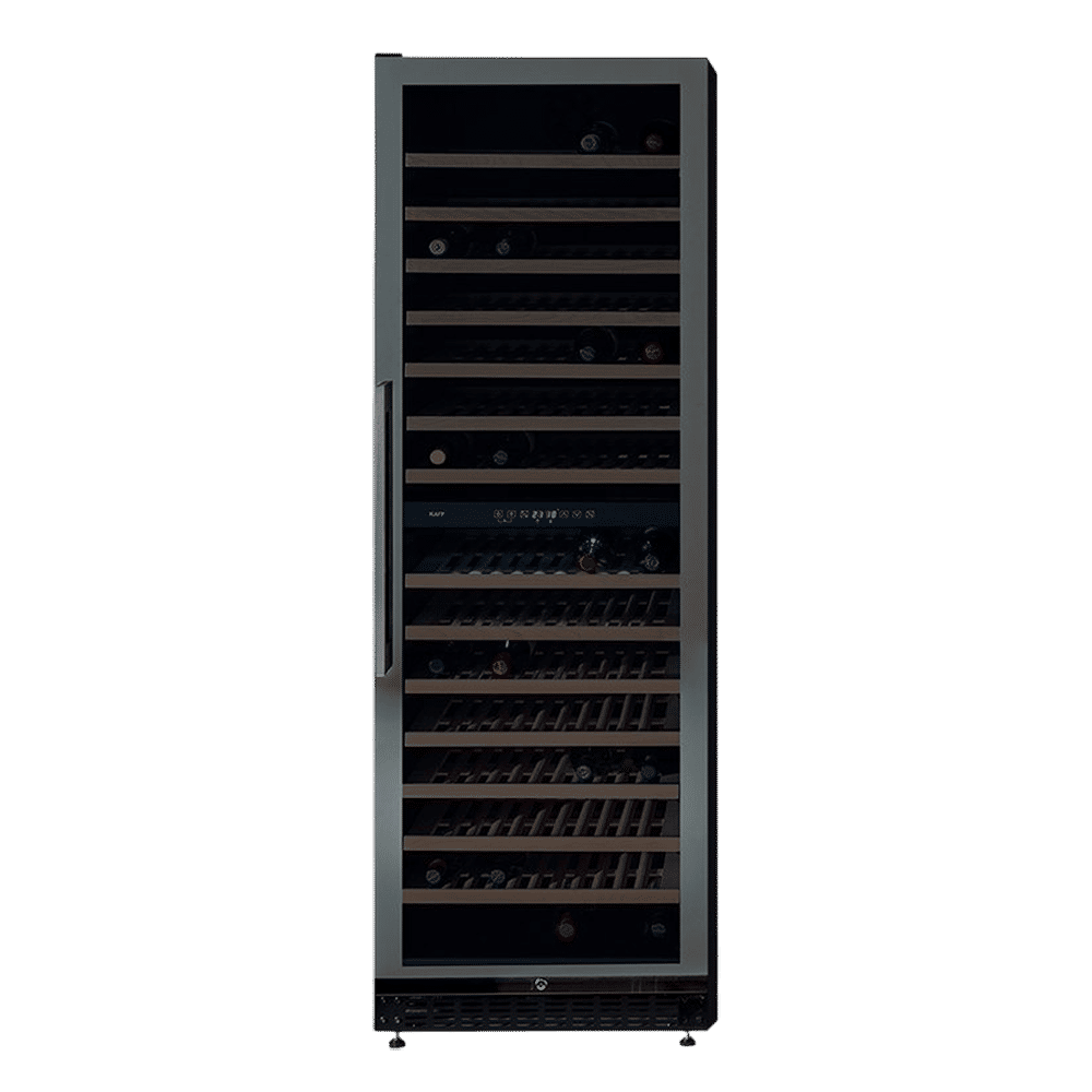 KAFF 418 Litres 171 Bottles Wine Cooler (Inner Glass with UV Protection, WC 418 DZ, Black)