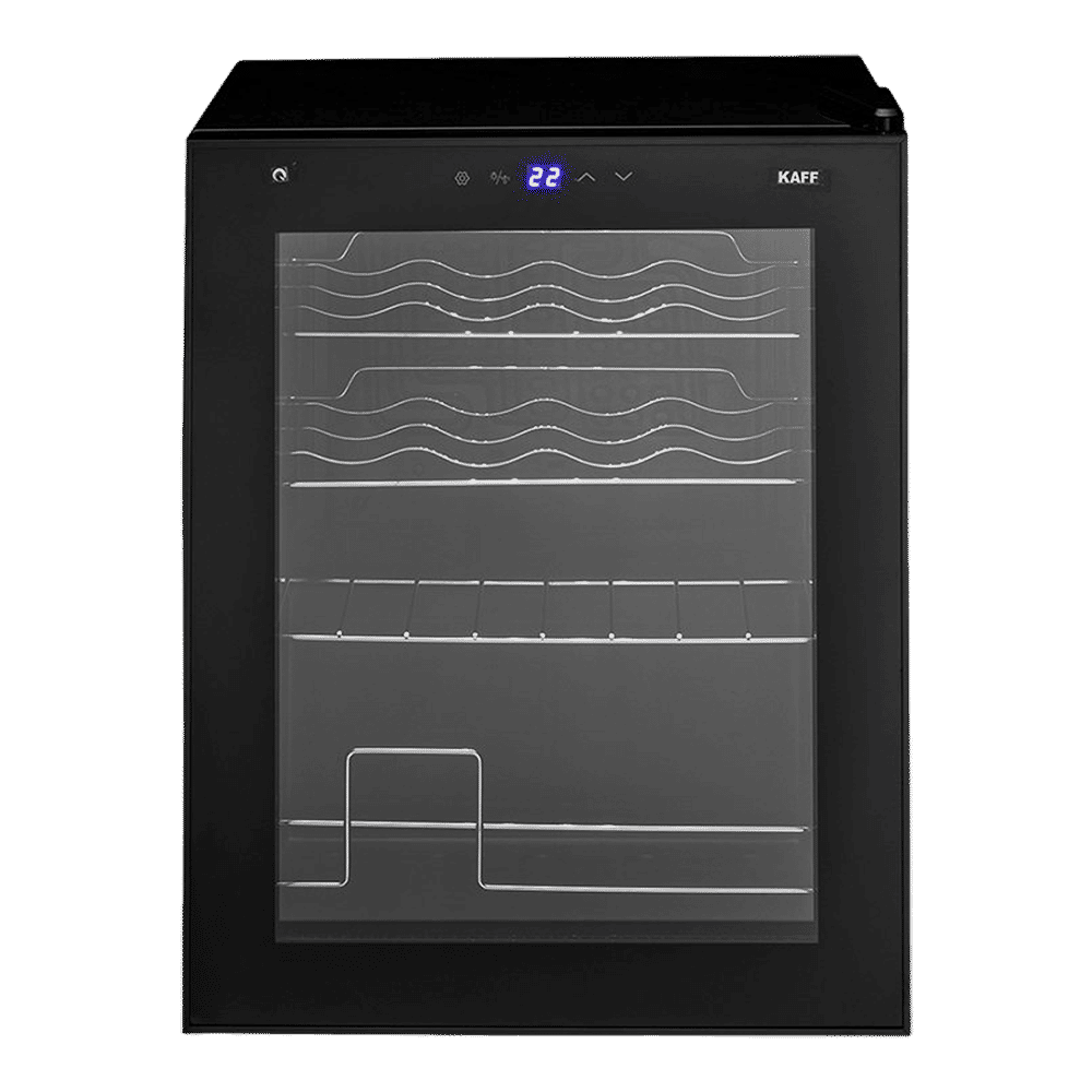 KAFF 42 Litres 16 Bottles Wine Cooler (Inner Glass with UV Protection, WC 42, Black)