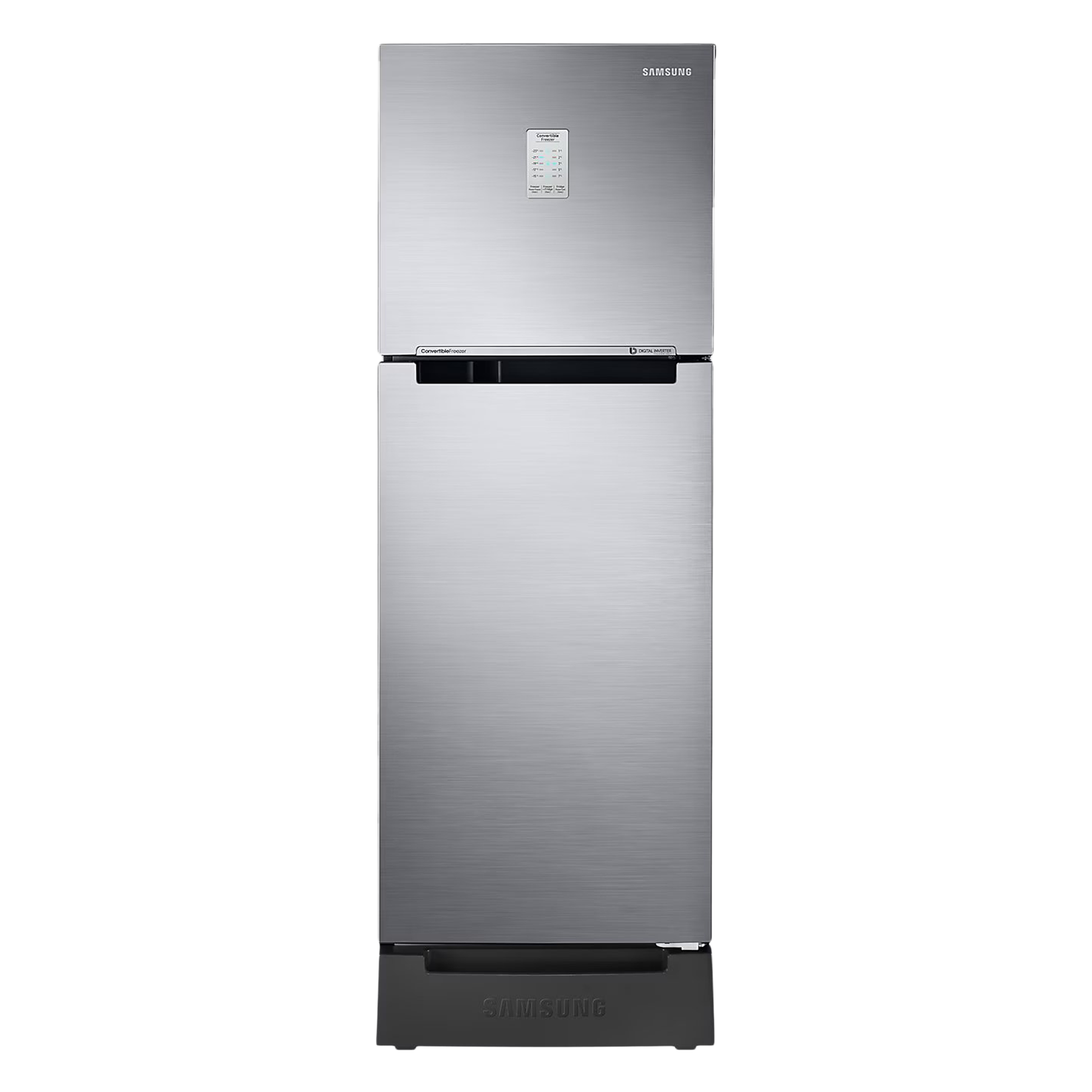 SAMSUNG 236 Litres 2 Star Auto Defrost Double Door Convertible Refrigerator with Convertible Freezer (RT28C3832S8/HL, Elegant Inox)