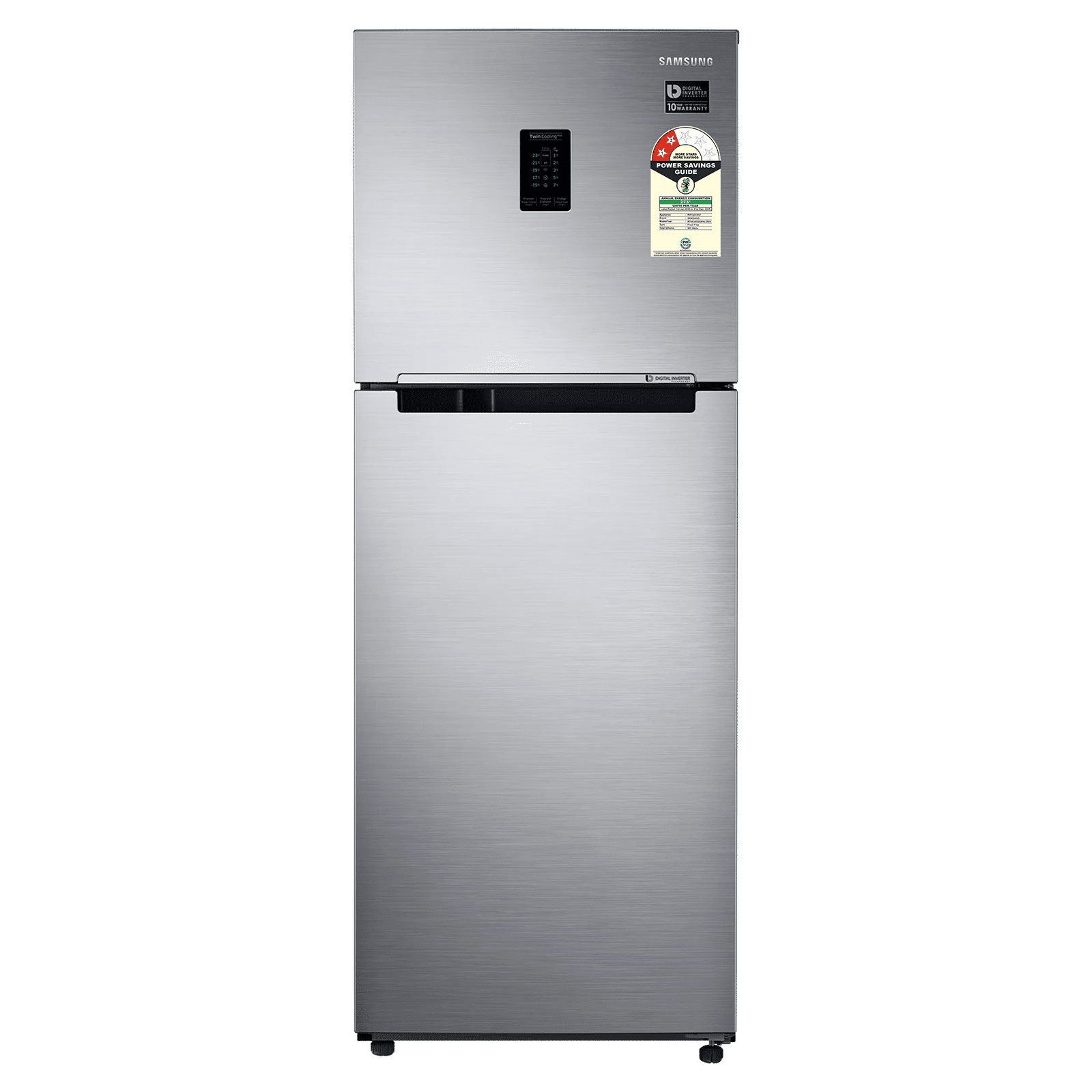 SAMSUNG 301 Litres 2 Star Frost Free Double Door Convertible Refrigerator with Deodorizer (RT34C4522S8/HL, Elegant Inox)