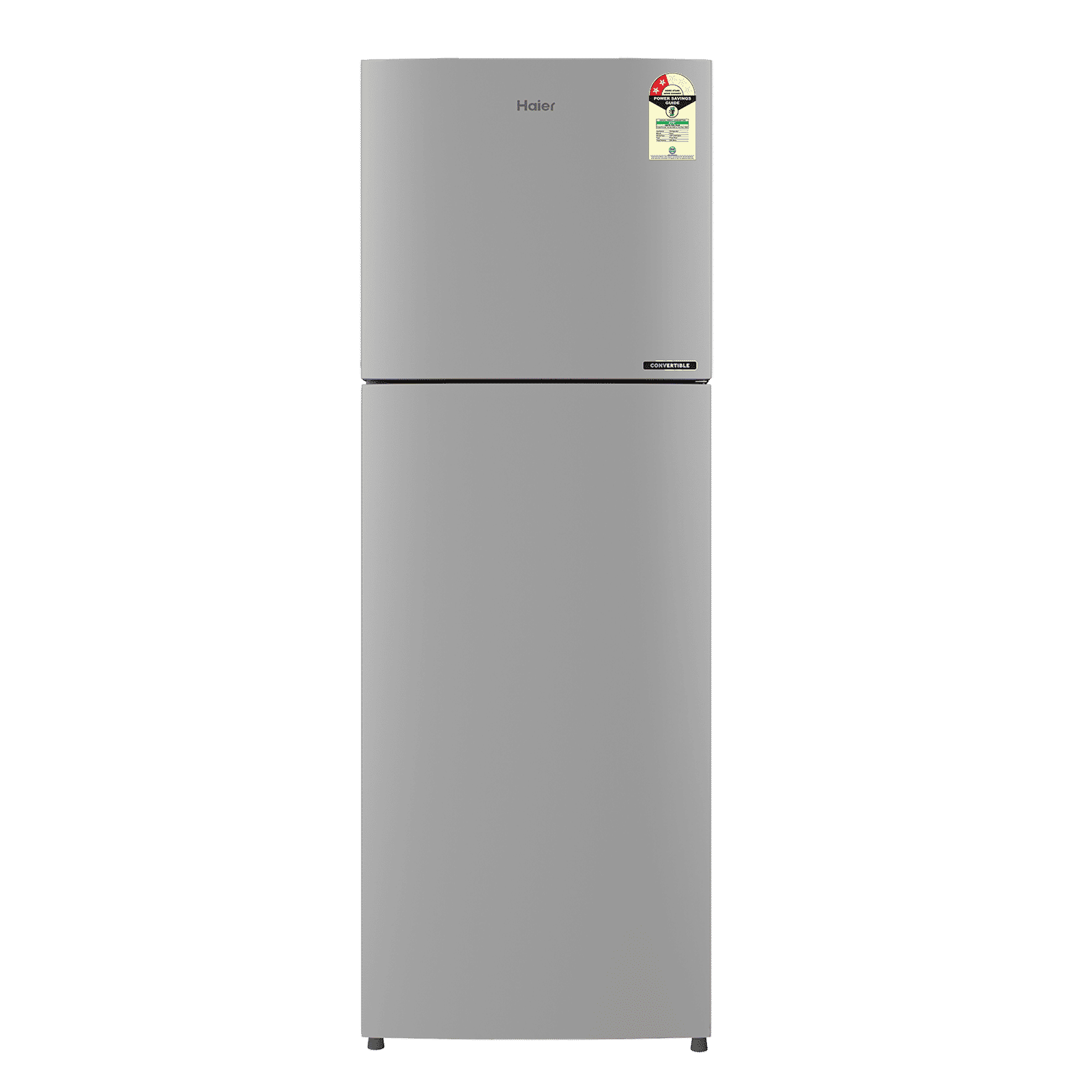 Haier 240 Litres 2 Star Frost Free Double Door Convertible Refrigerator with Turbo Icing (HRF-2902BMS-P, Moon Silver)
