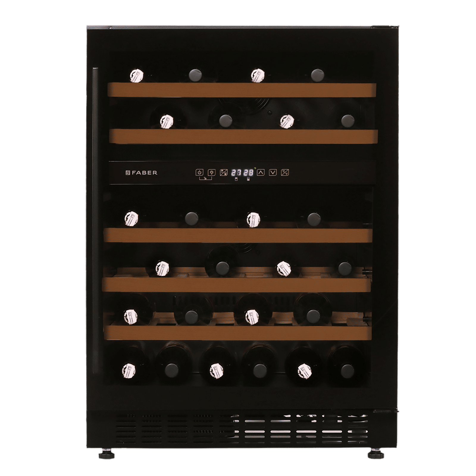 FABER 145 Litres 46 Bottles Wine Cooler (Dual Zone, FWC JCF 145S, Black)