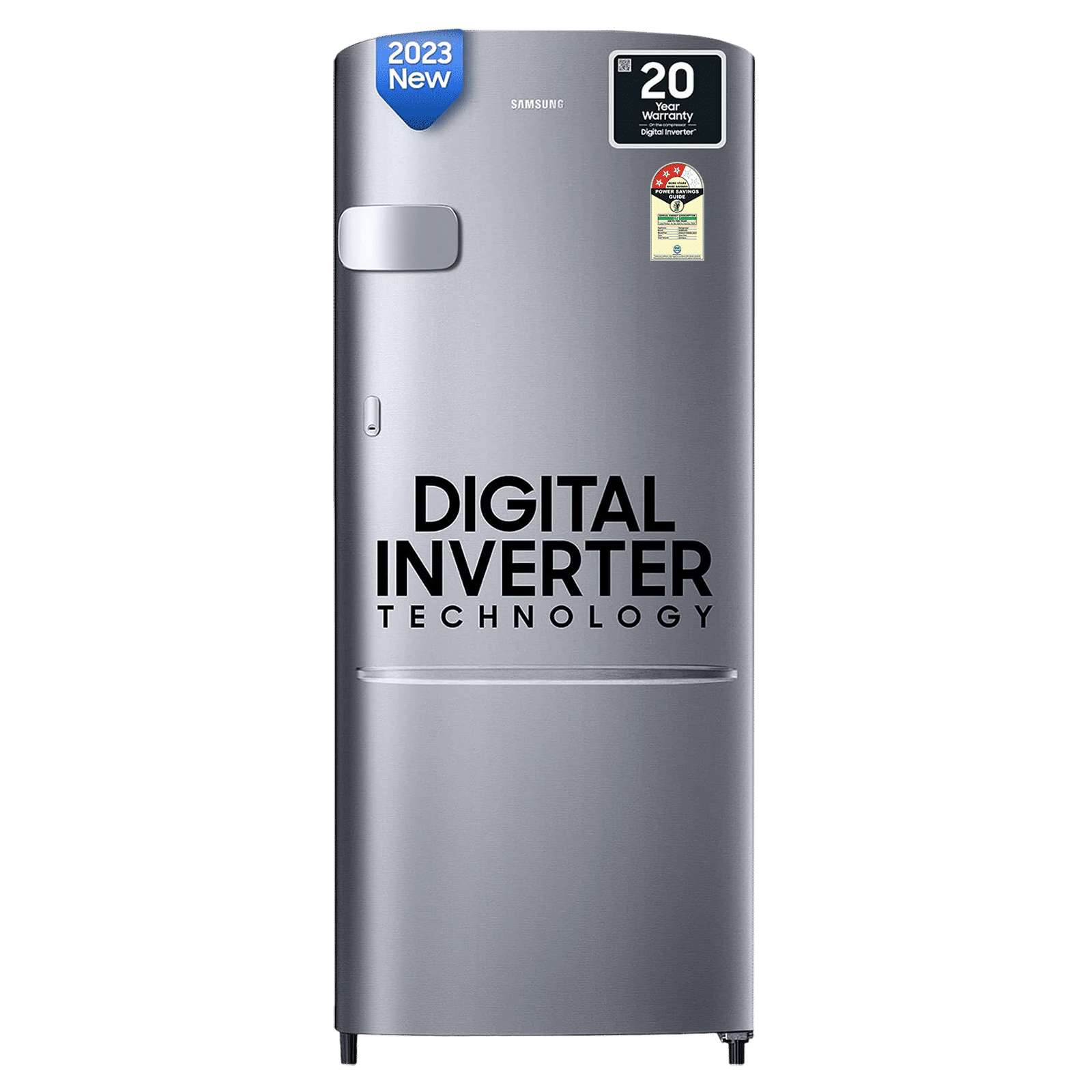 SAMSUNG 223 Litres 3 Star Direct Cool Single Door Refrigerator (RR24C2Y23S8/NL, Elegant Inox)