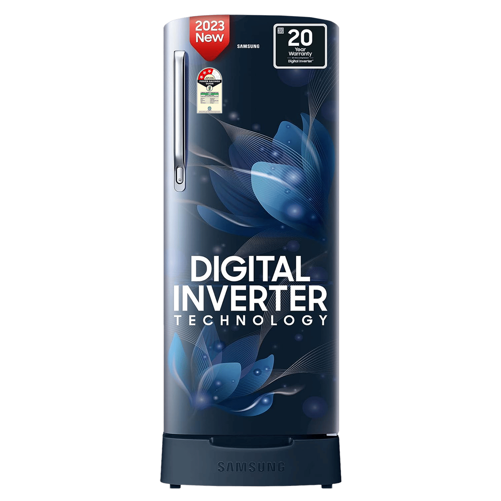 SAMSUNG 183 Litres 3 Star Direct Cool Single Door Refrigerator (RR20C1823U8/HL, Saffron Blue)