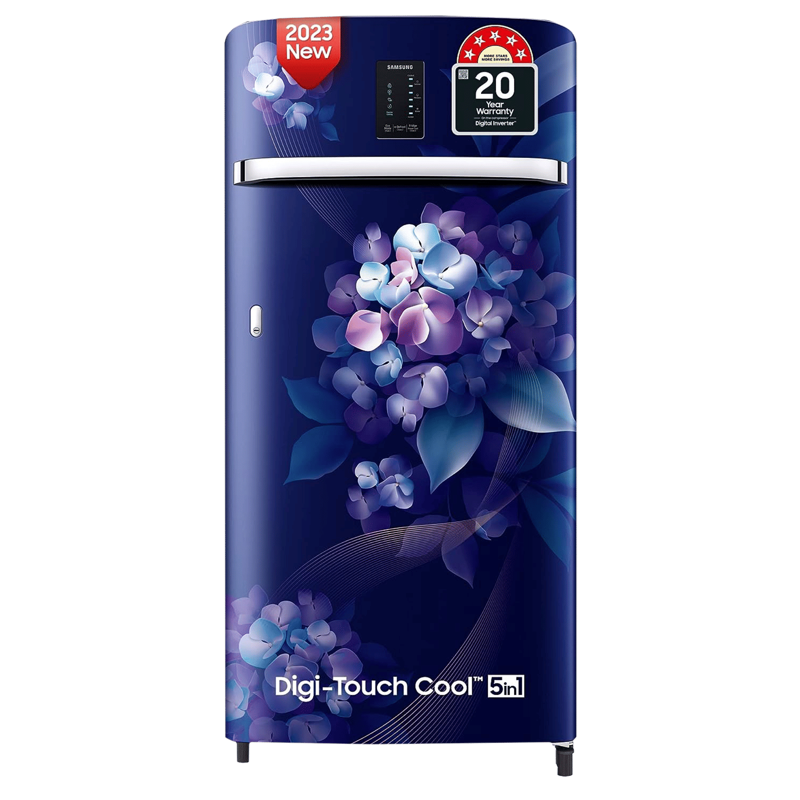 SAMSUNG 189 Litres 5 Star Direct Cool Single Door Refrigerator (RR21C2E25HS/HL, Hydrangea Blue)