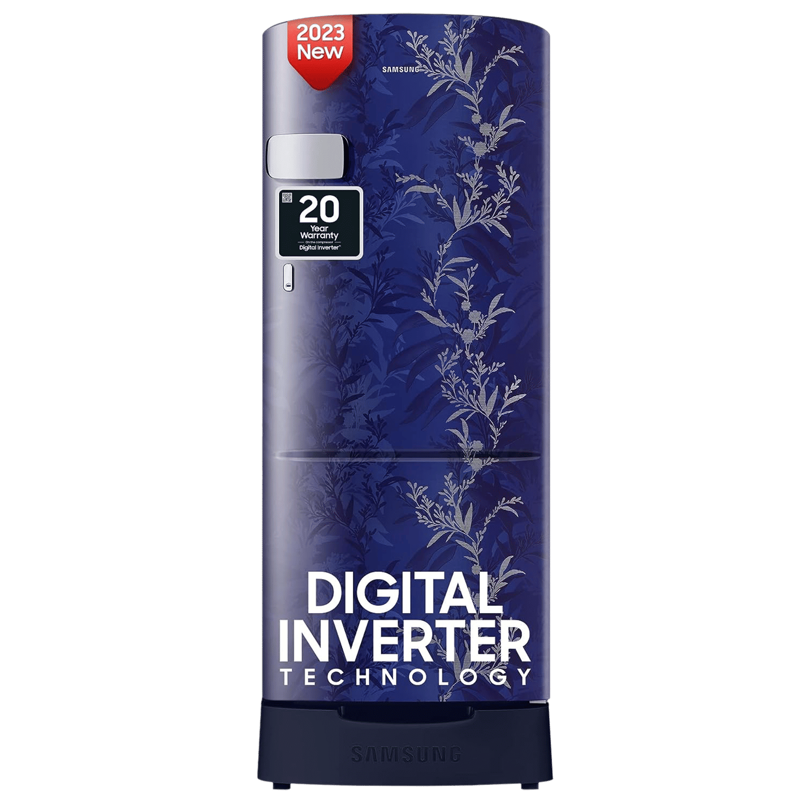 SAMSUNG 183 Litres 2 Star Direct Cool Single Door Refrigerator with Base Drawer (RR20C2Z226U/NL, Mystic Overlay Blue)