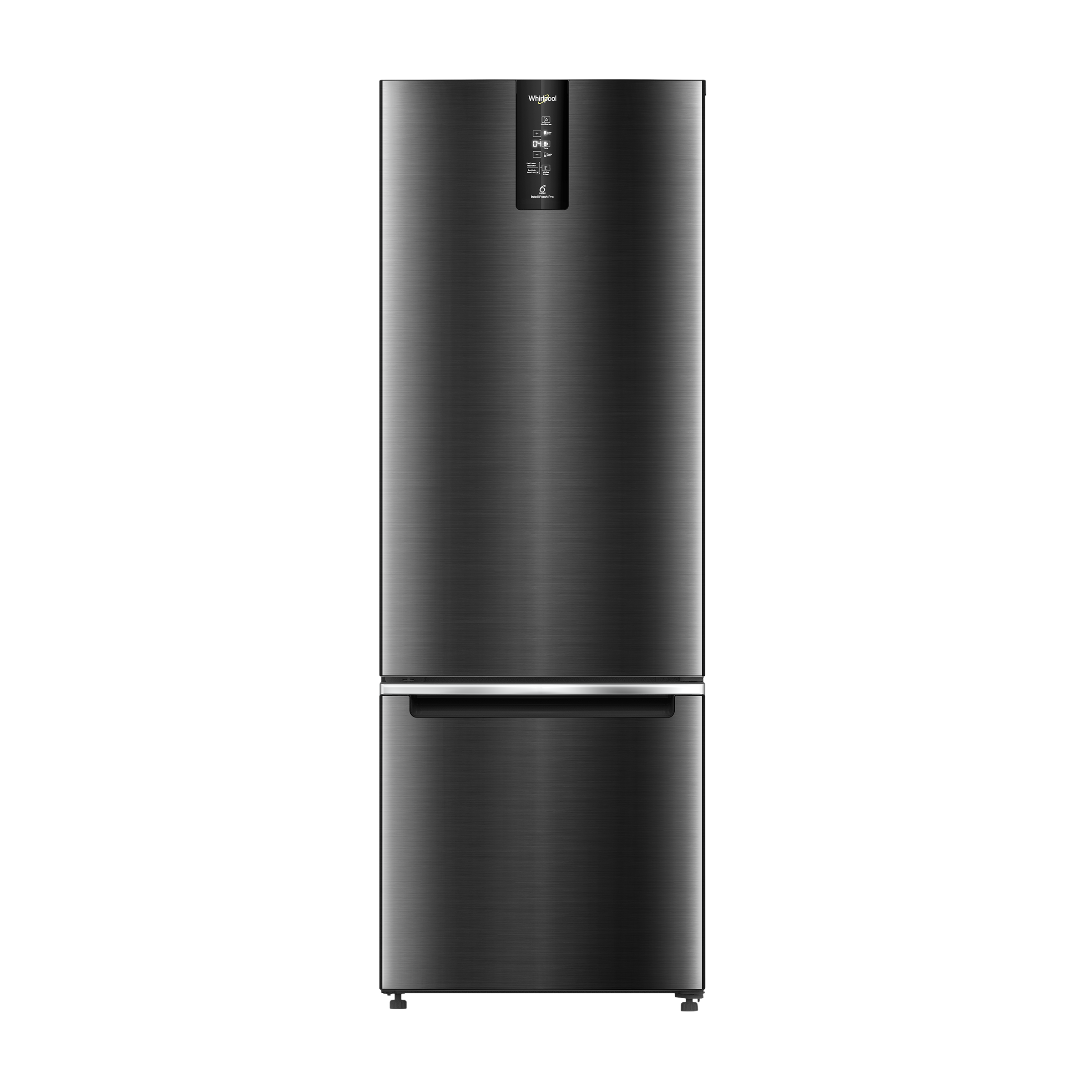 Whirlpool Intellifresh Pro 370 312 Litres 3 Star Frost Free Double Door Bottom Mount Convertible Refrigerator with 6th Sense Technology (Steel Onyx)