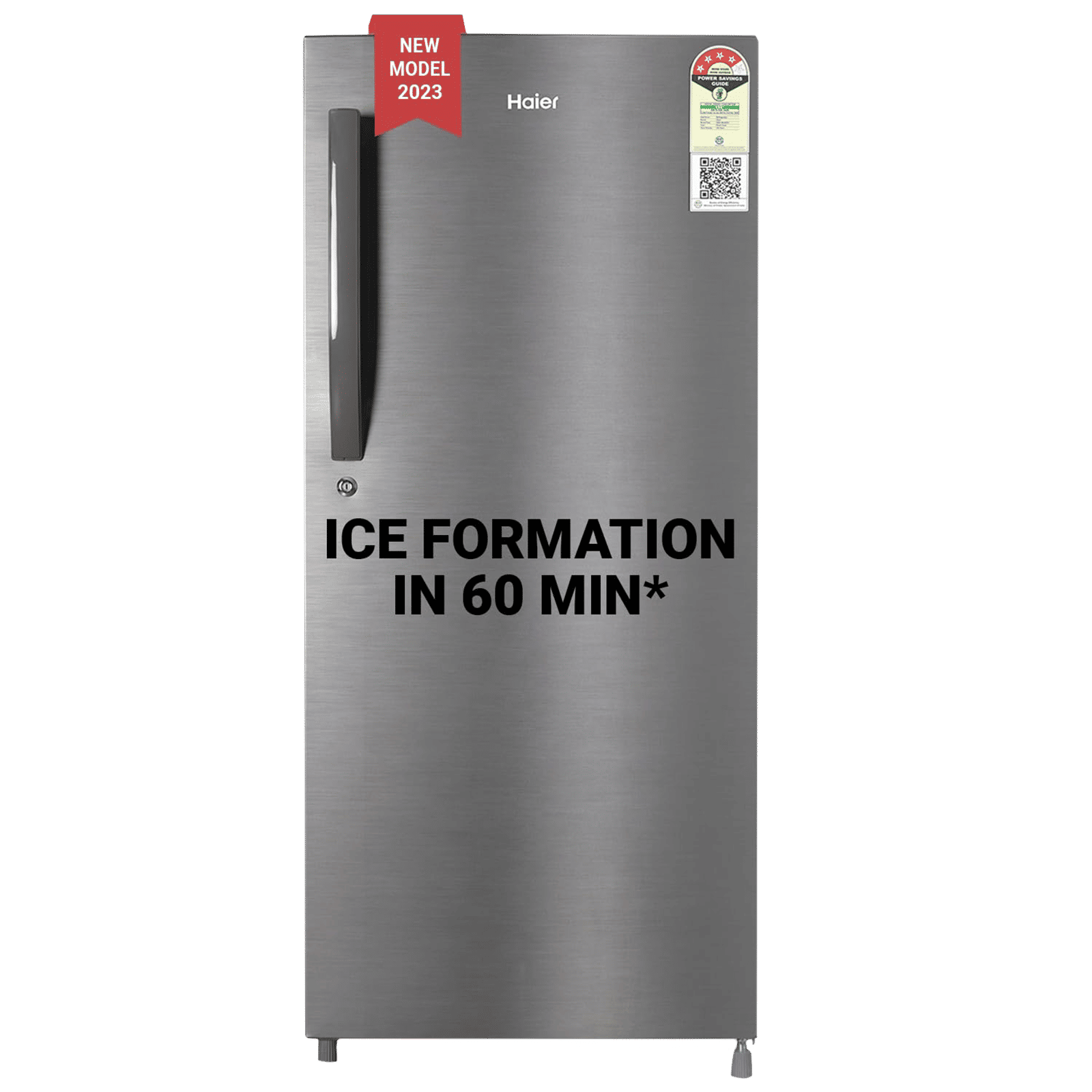 Haier 190 Litres 4 Star Direct Cool Single Door Refrigerator with Antibacterial Gasket (HED-204DS-P, Dazzle Steel)