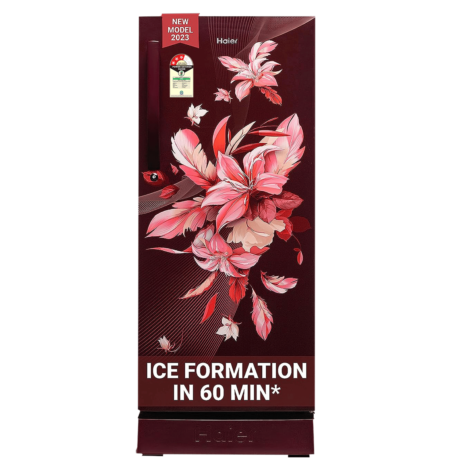 Haier 215 Litres 3 Star Direct Cool Single Door Refrigerator with Stabilizer Free Operation (HED-223RFB-P, Red Opal)