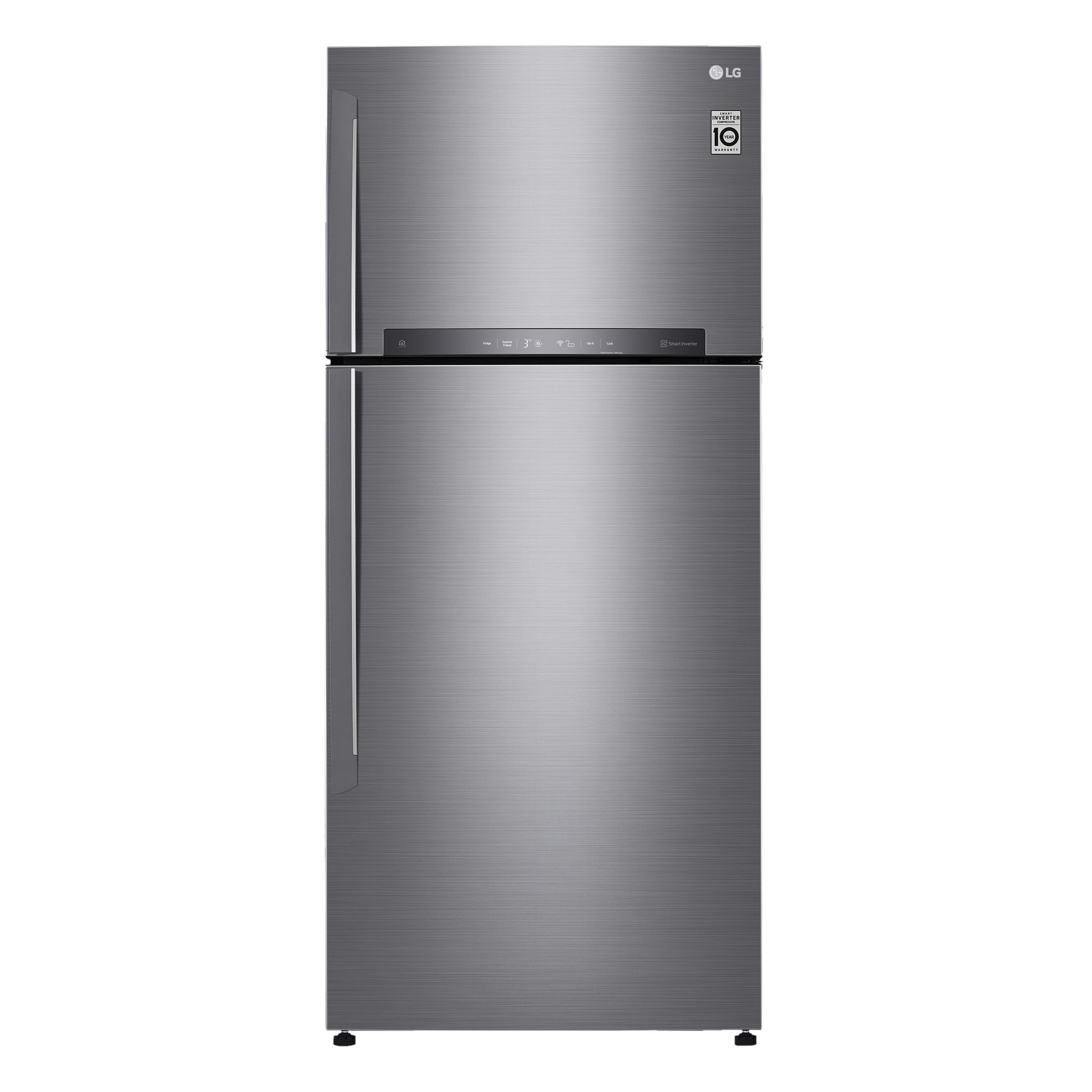 LG 506 Litres 1 Star Frost Free Double Door Refrigerator with Stabilizer Free Operation (GN-H702HLHM.APZQEBN, Platinum Silver)