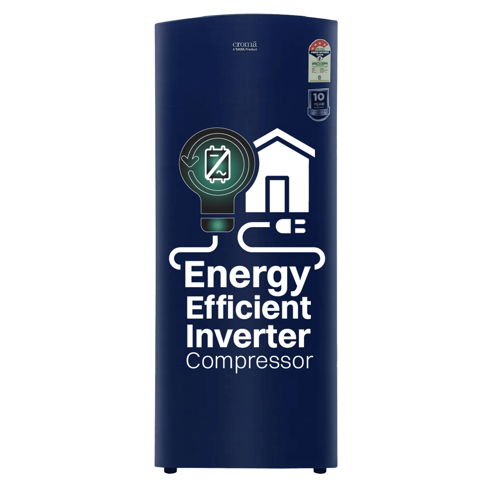 Croma 206 Litres 4 Star Direct Cool Single Door Refrigerator with Inverter Compressor ( Blue)