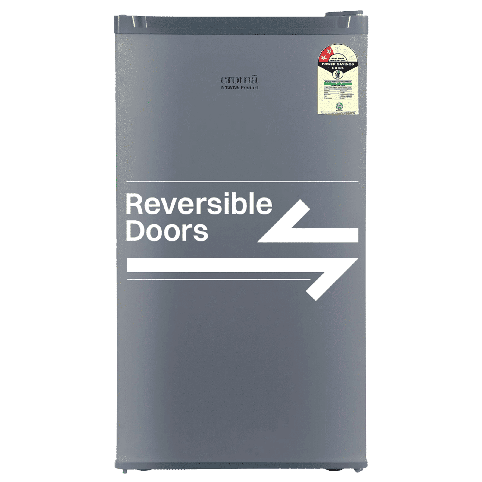 Croma 84 Litres 2 Star Direct Cool Single Door Refrigerator with Reversible Door ( Grey)