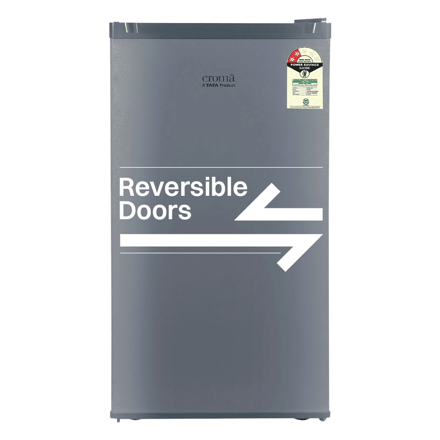 Croma 84 Litres 2 Star Direct Cool Single Door Refrigerator with Reversible Door ( Grey)