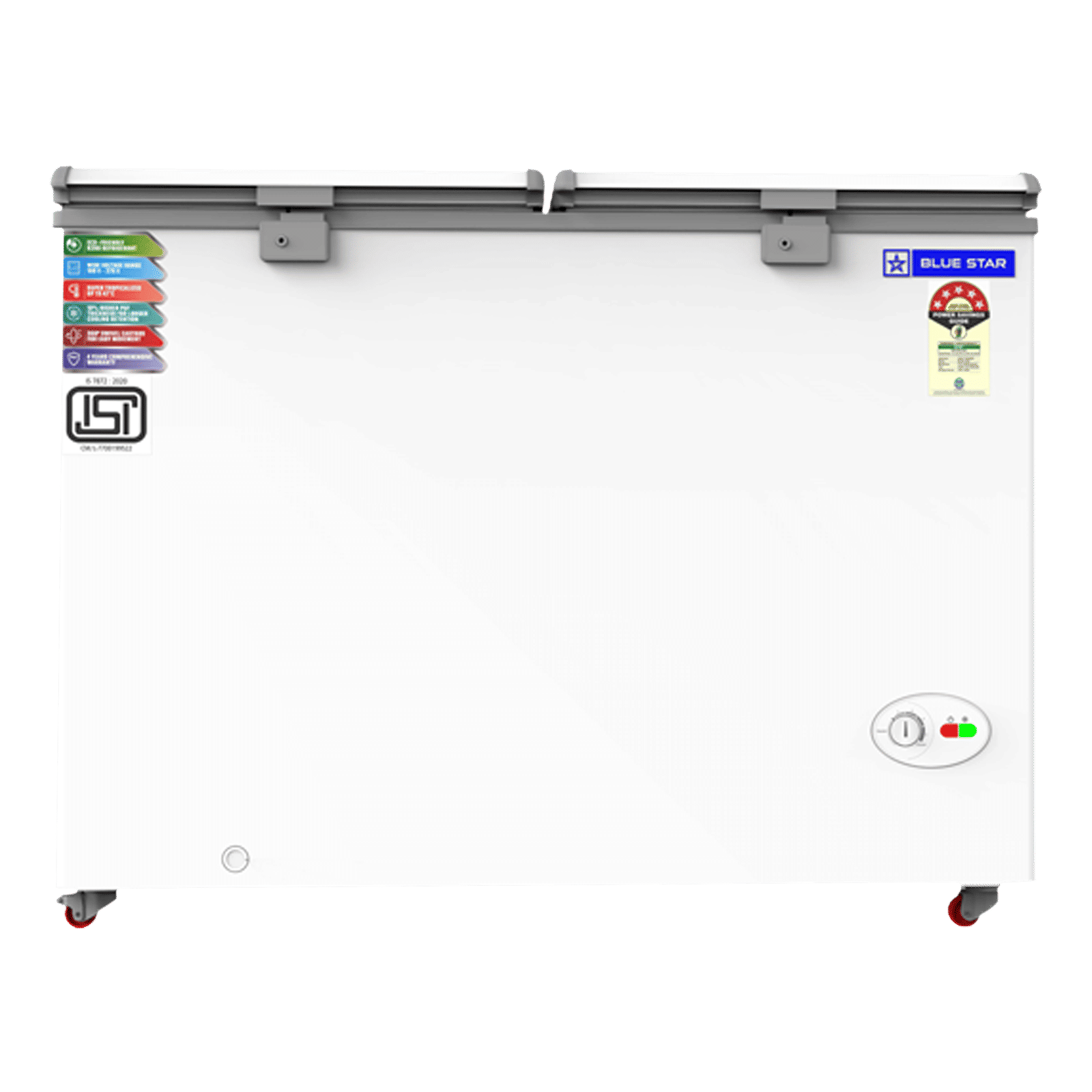 Blue Star 310 Litres 5 Star Double Door Deep Freezer (Stabilizer Free Operation, CF5330NEYW, White)