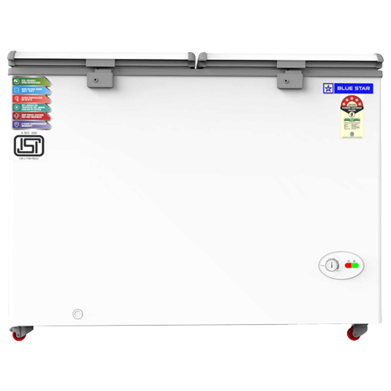 Blue Star 350 Litres 5 Star Double Door Deep Freezer (Stabilizer Free Operation, CF5-396NEYW , White)