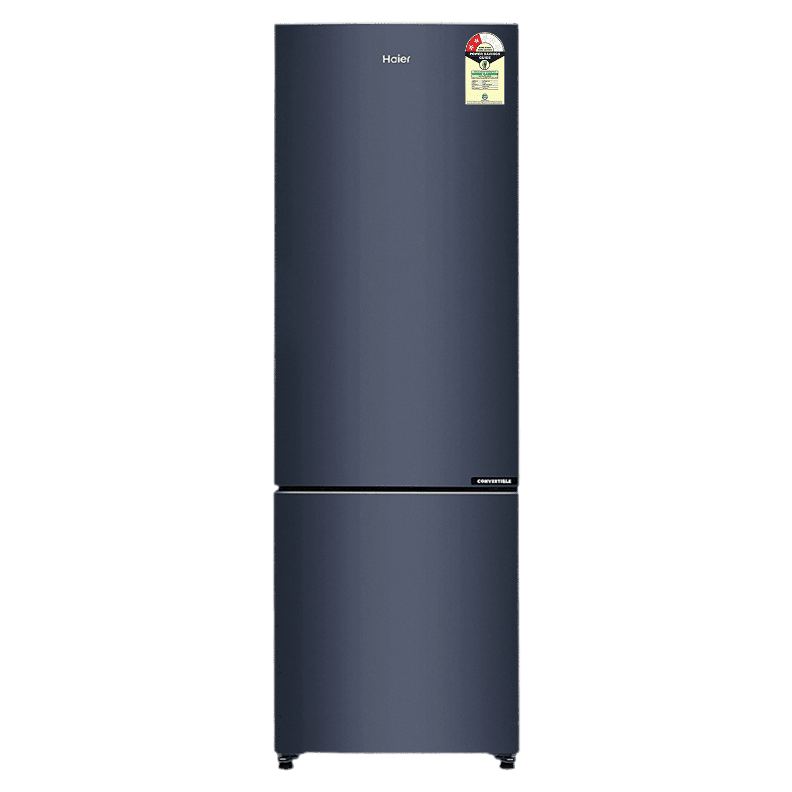 Haier 265 Litres 2 Star Frost Free Double Door Bottom Mount Convertible Refrigerator with Turbo Icing (HRB-3152BGK-P, Graphite Black)