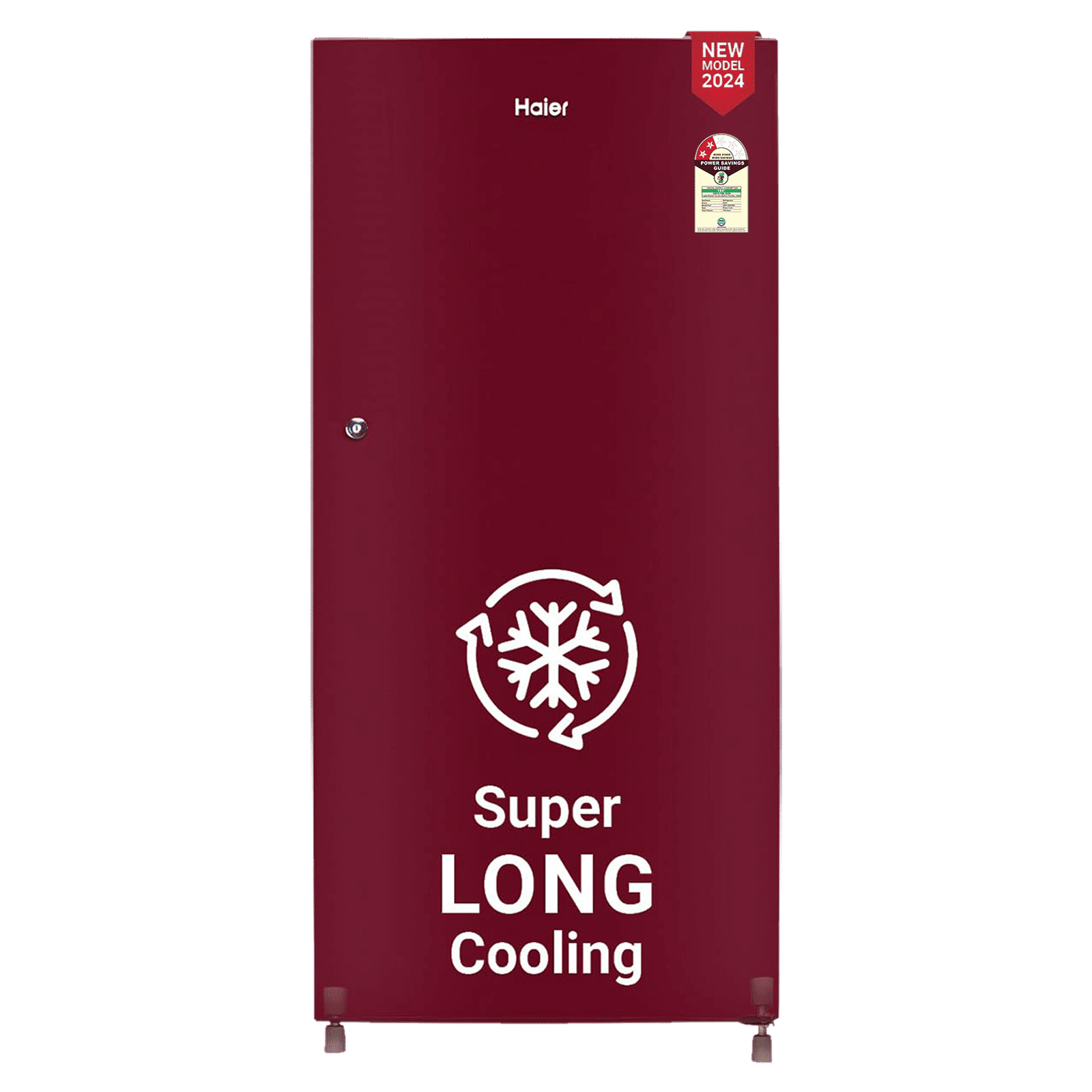 Haier 190 Litres 2 Star Direct Cool Single Door Refrigerator with Antibacterial Gasket (HED202RSP, Red Mono)