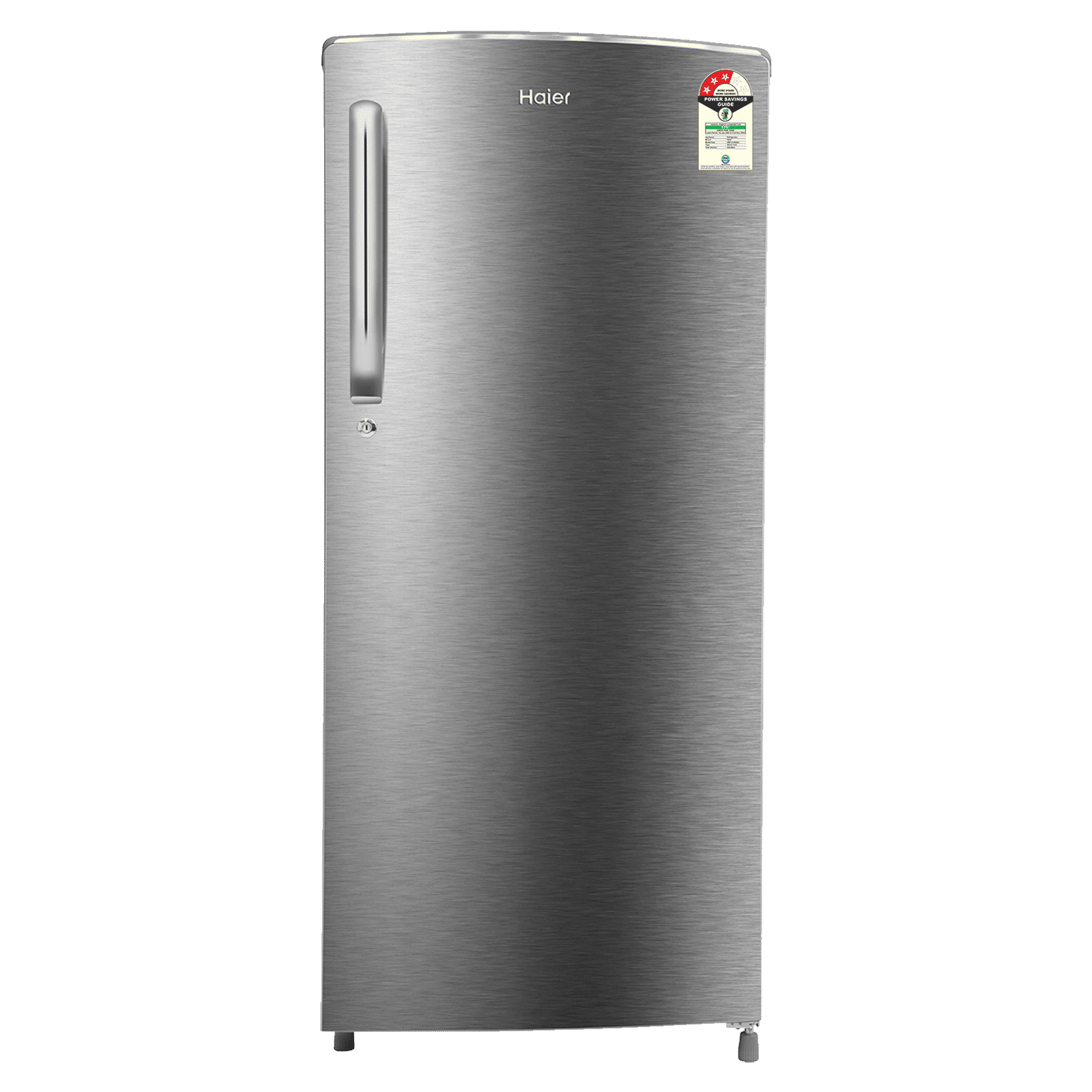 Haier 205 Litres 3 Star Direct Cool Single Door Refrigerator with Antibacterial Gasket (HED213TSN, Inox Steel)