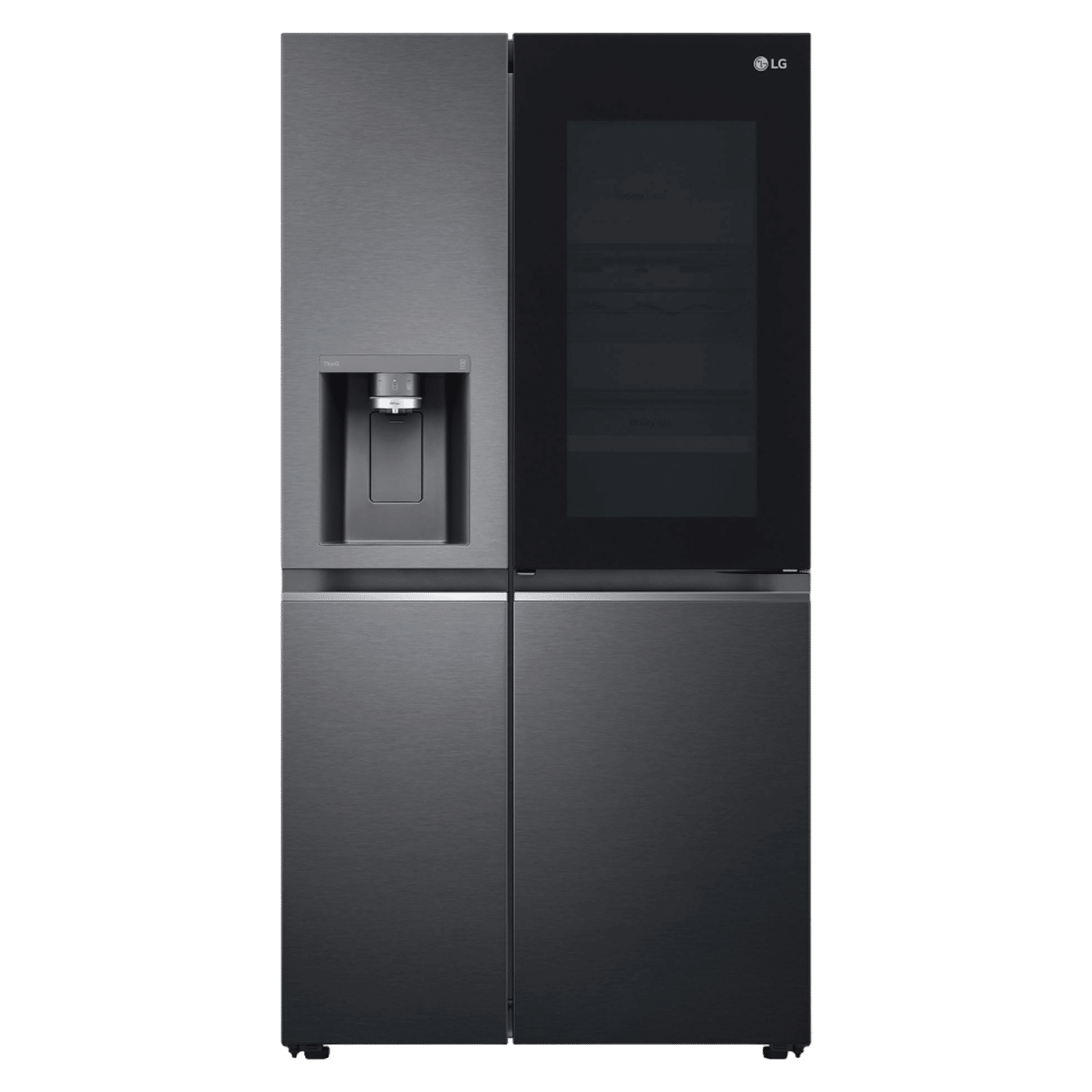 LG 630 Litres 3 Star Frost Free Side by Side Refrigerator with Multi Air Flow (GL-X257AMC3.DMCZEBN, Matt Black)
